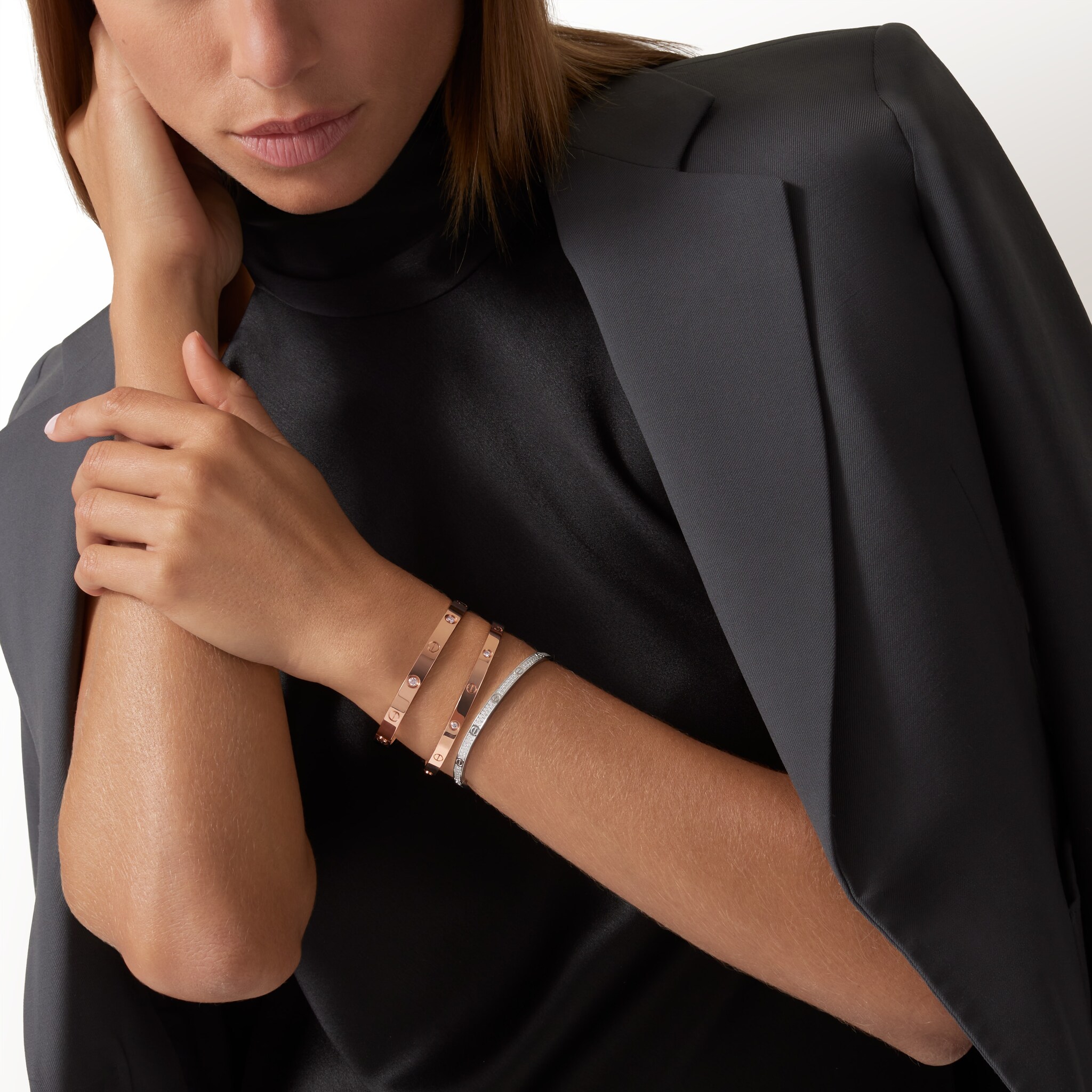 #LOVE# bracelet, small model, paved