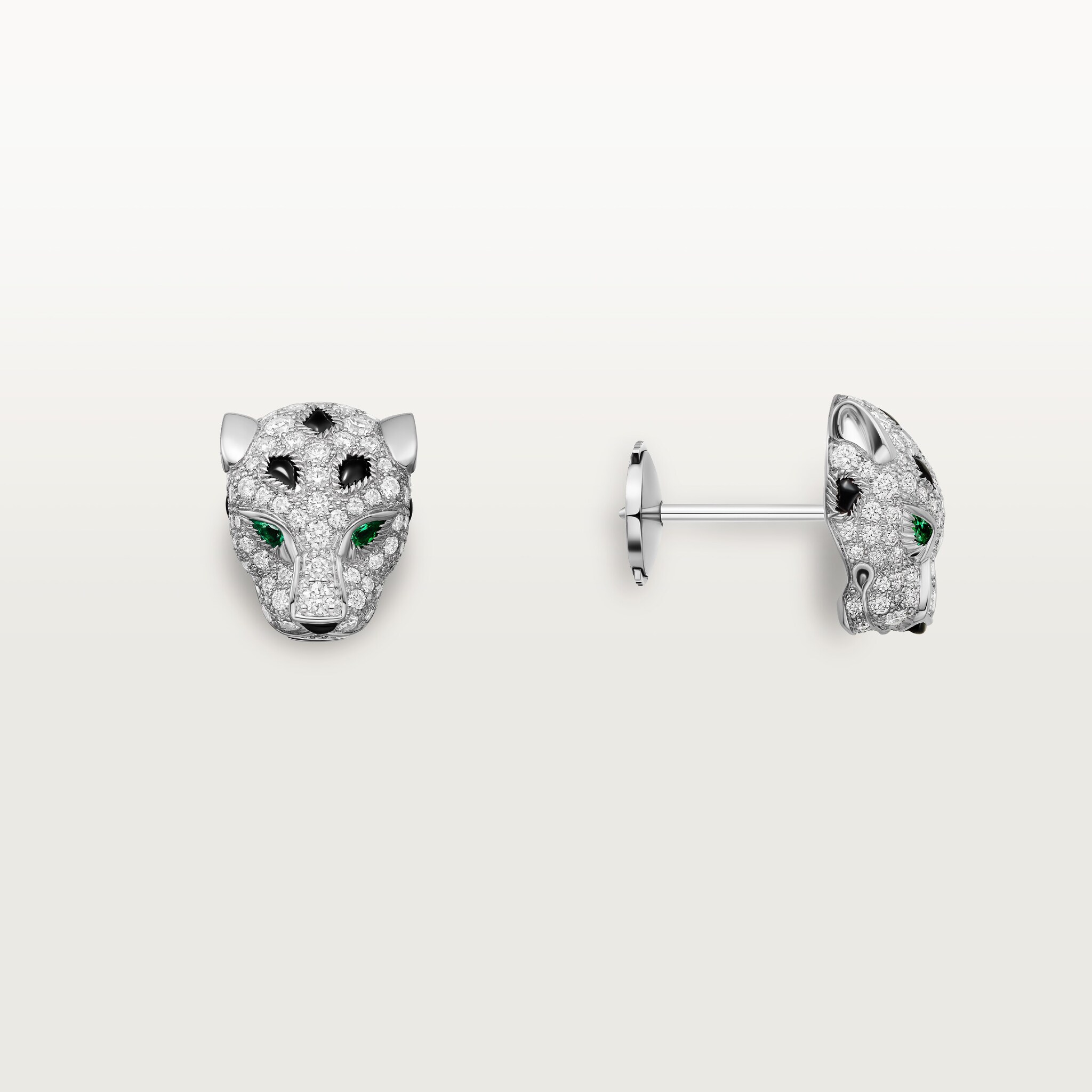 Panth&egrave;re de Cartier stud earrings, paved
