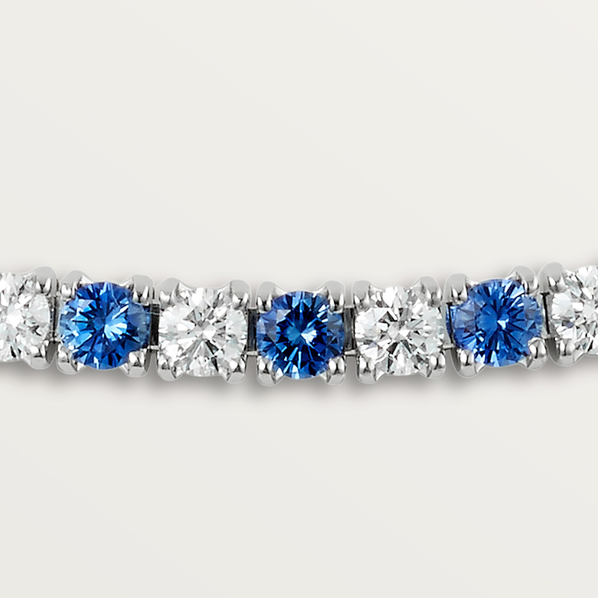 Essential Lines necklace, brilliant-cut sapphires and diamonds