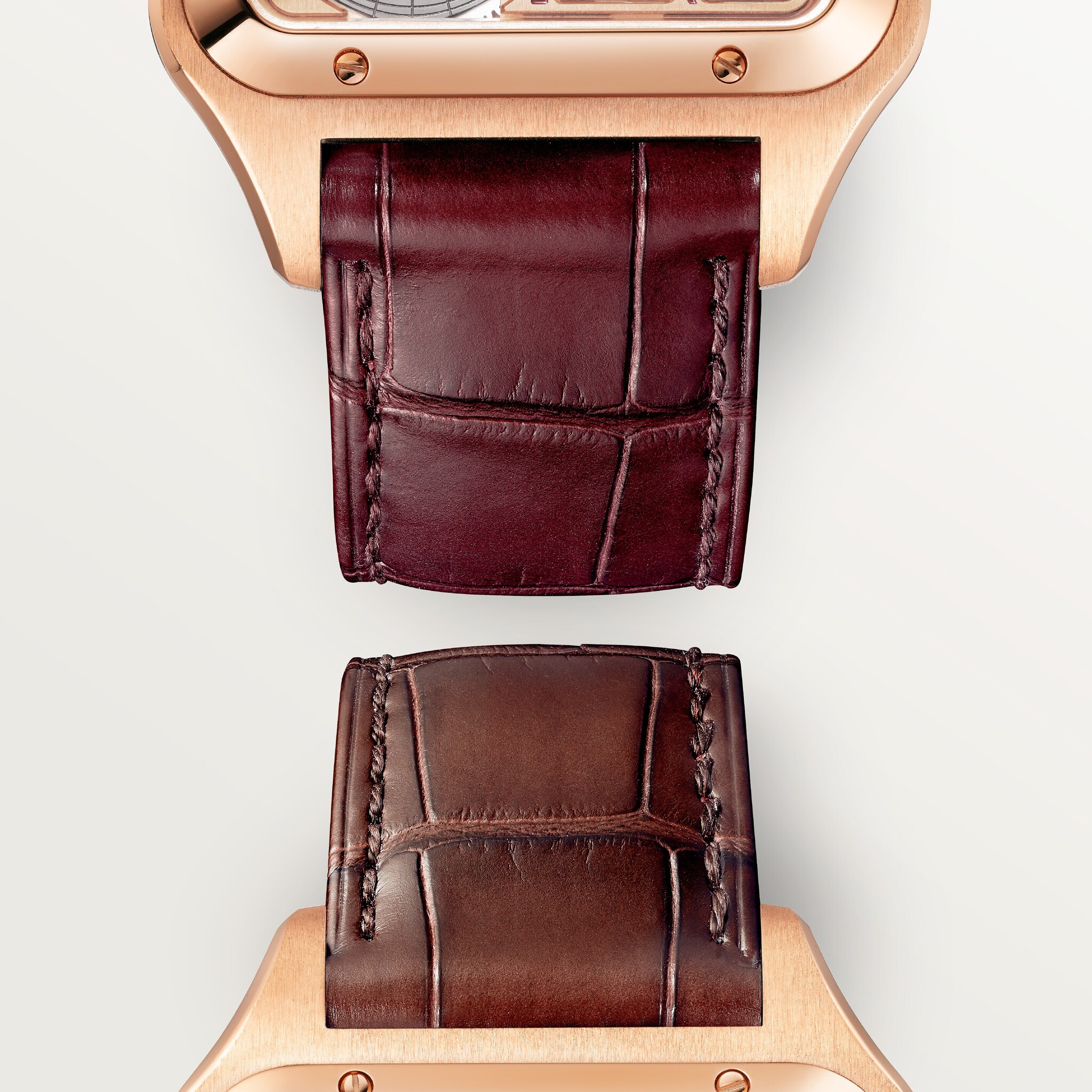 Santos-Dumont skeleton watch equipped with a micro-rotor