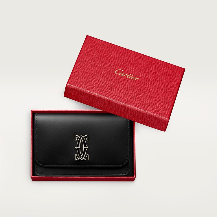 Business card holder with zip C de Cartier Card and coin holders Cartier KWT
