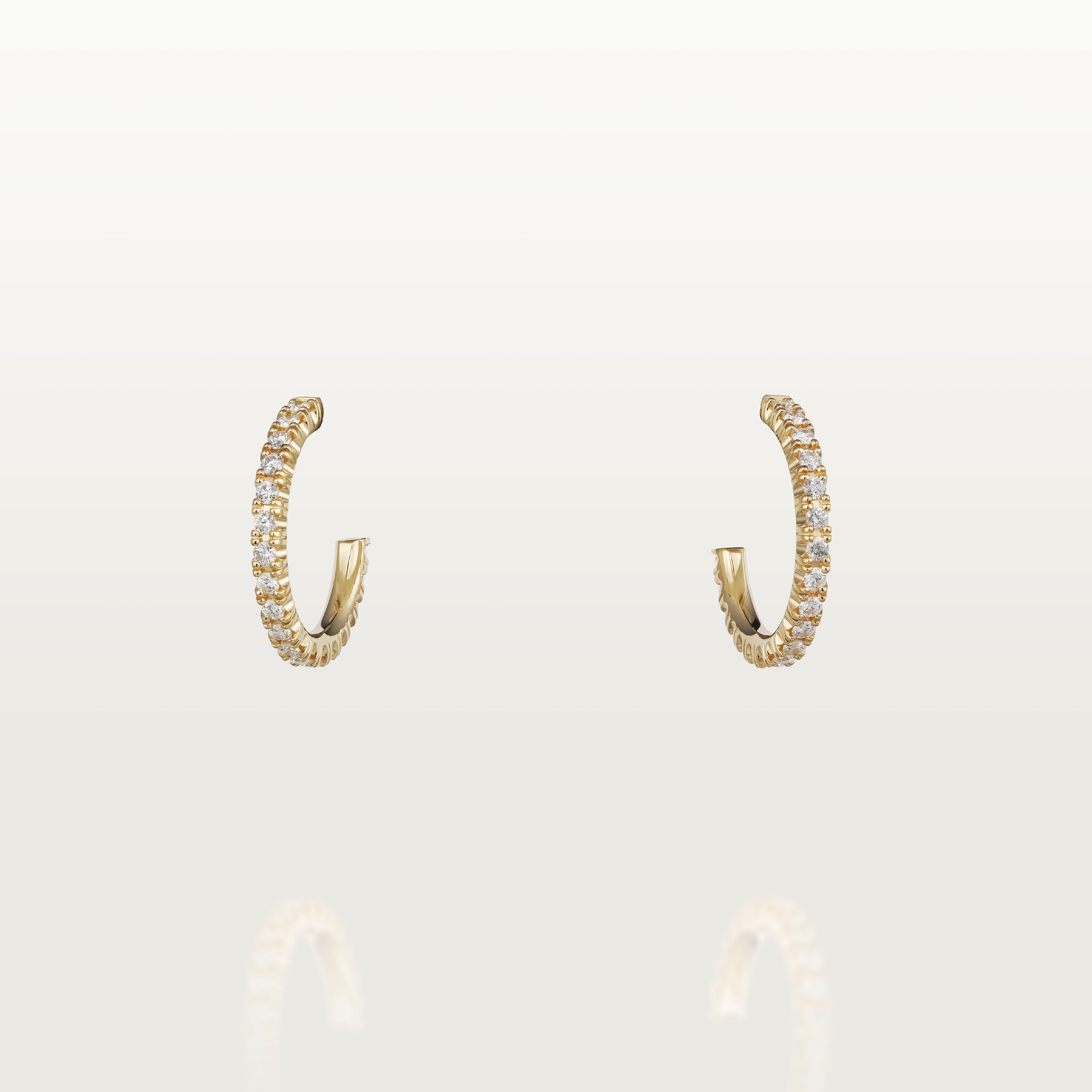 Etincelle de Cartier hoop earrings, small model, paved