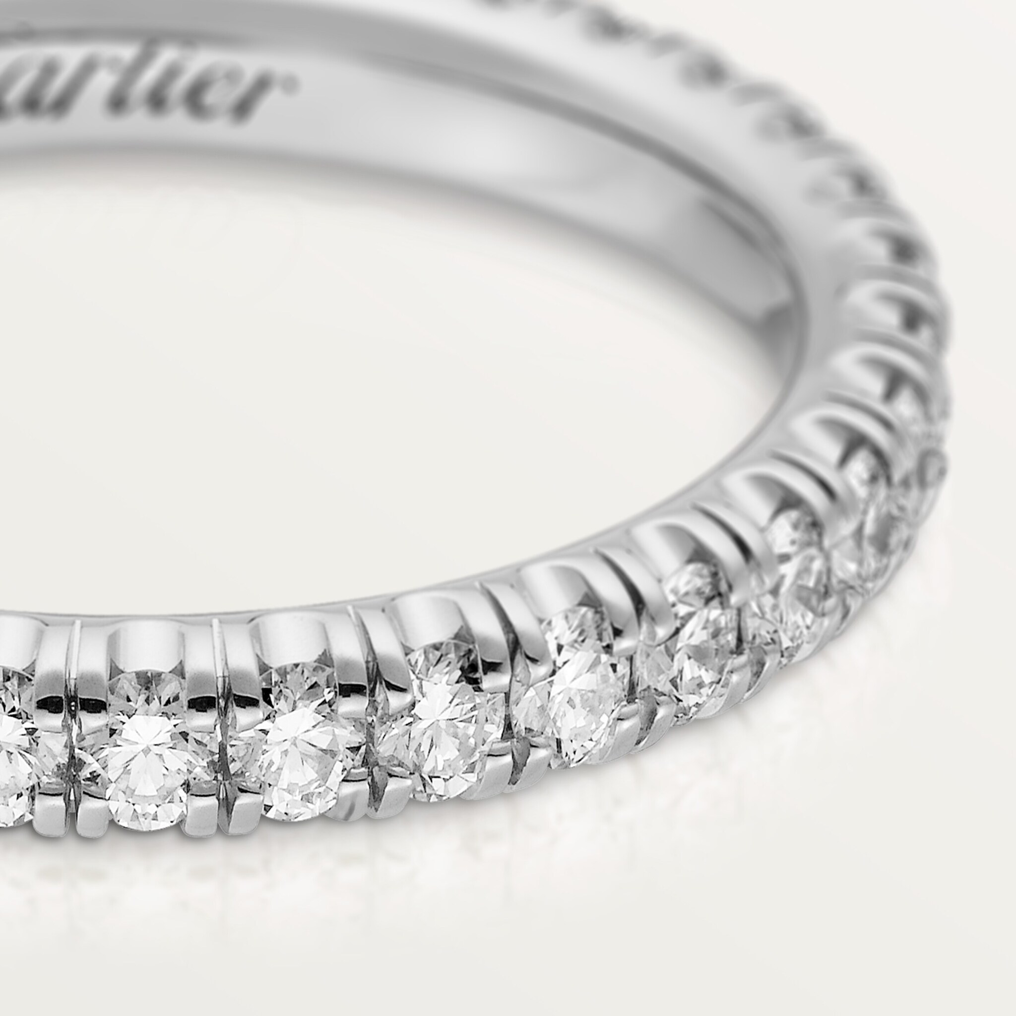 Etincelle de Cartier wedding band, 2 mm width, paved