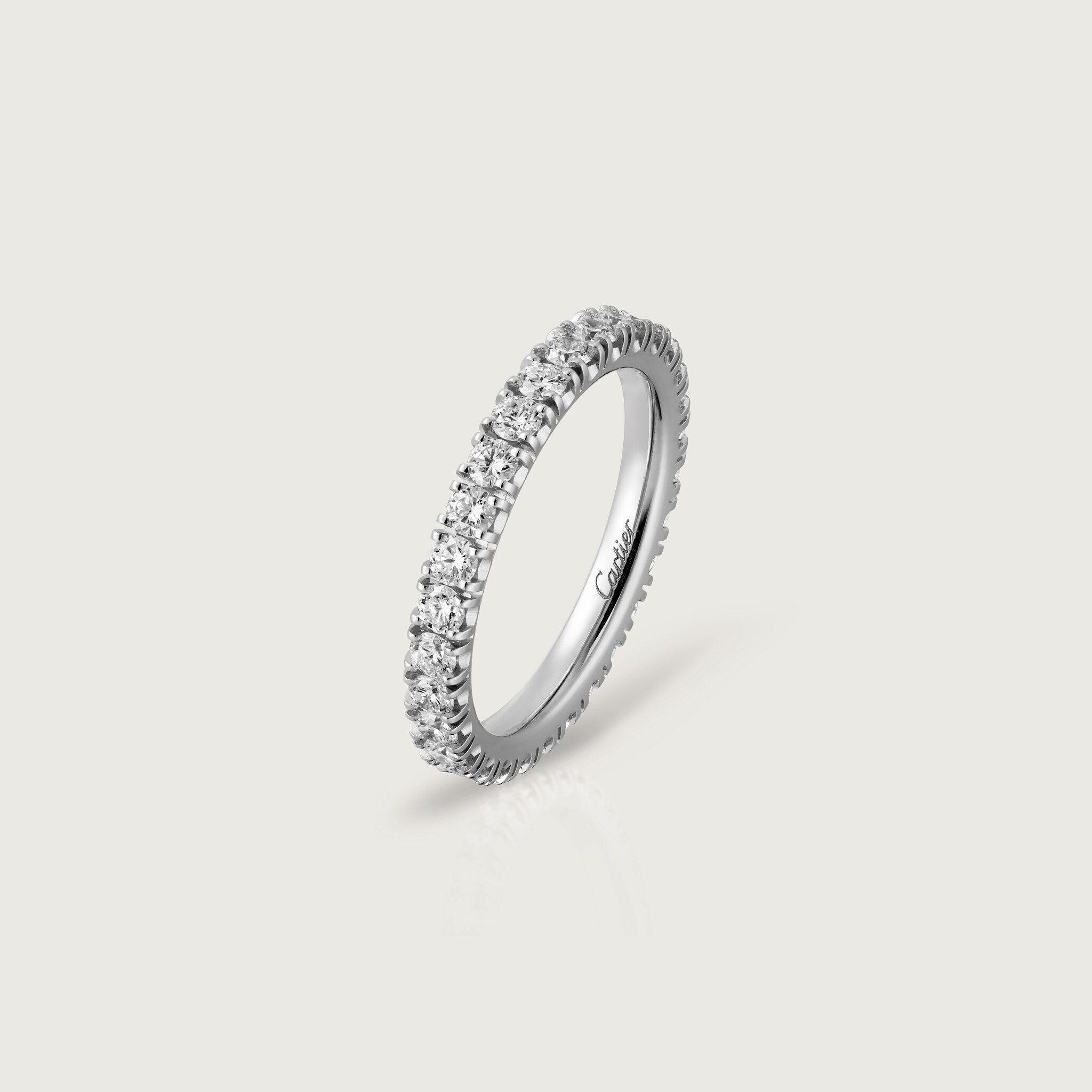 Etincelle de Cartier wedding band, 2.6 mm width, paved