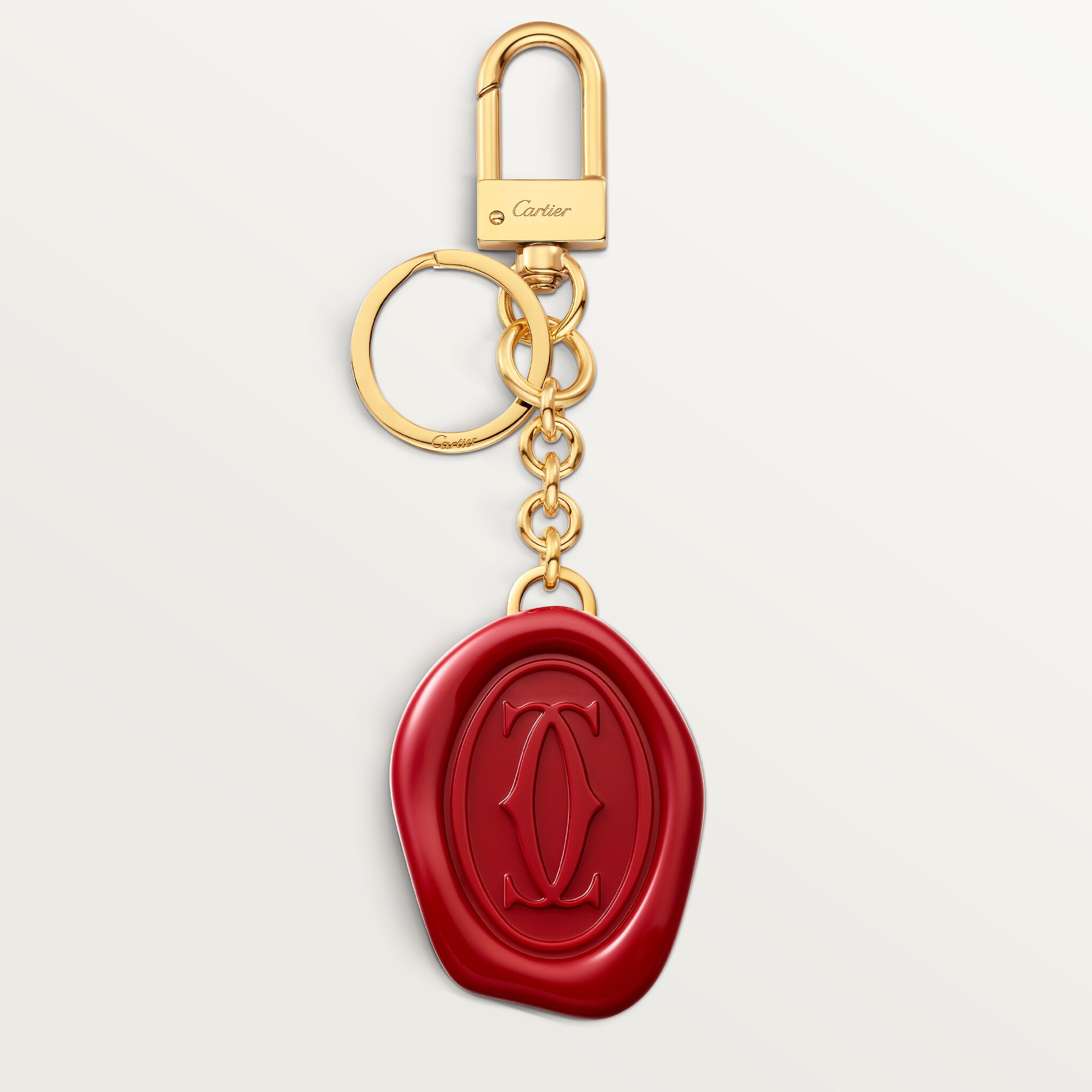 Diabolo de Cartier key ring with wax seal motif