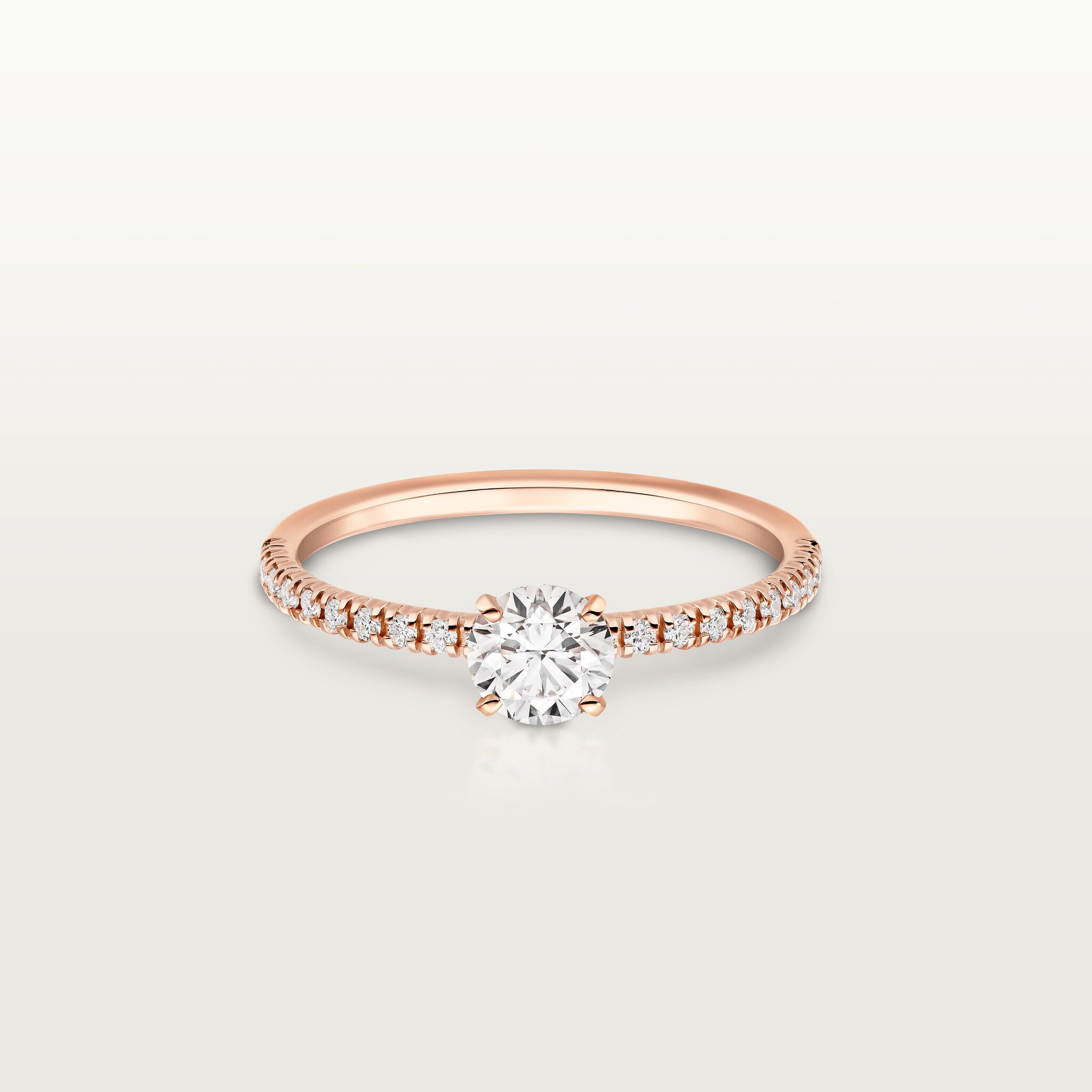 Etincelle de Cartier solitaire, brilliant-cut diamond, paved 