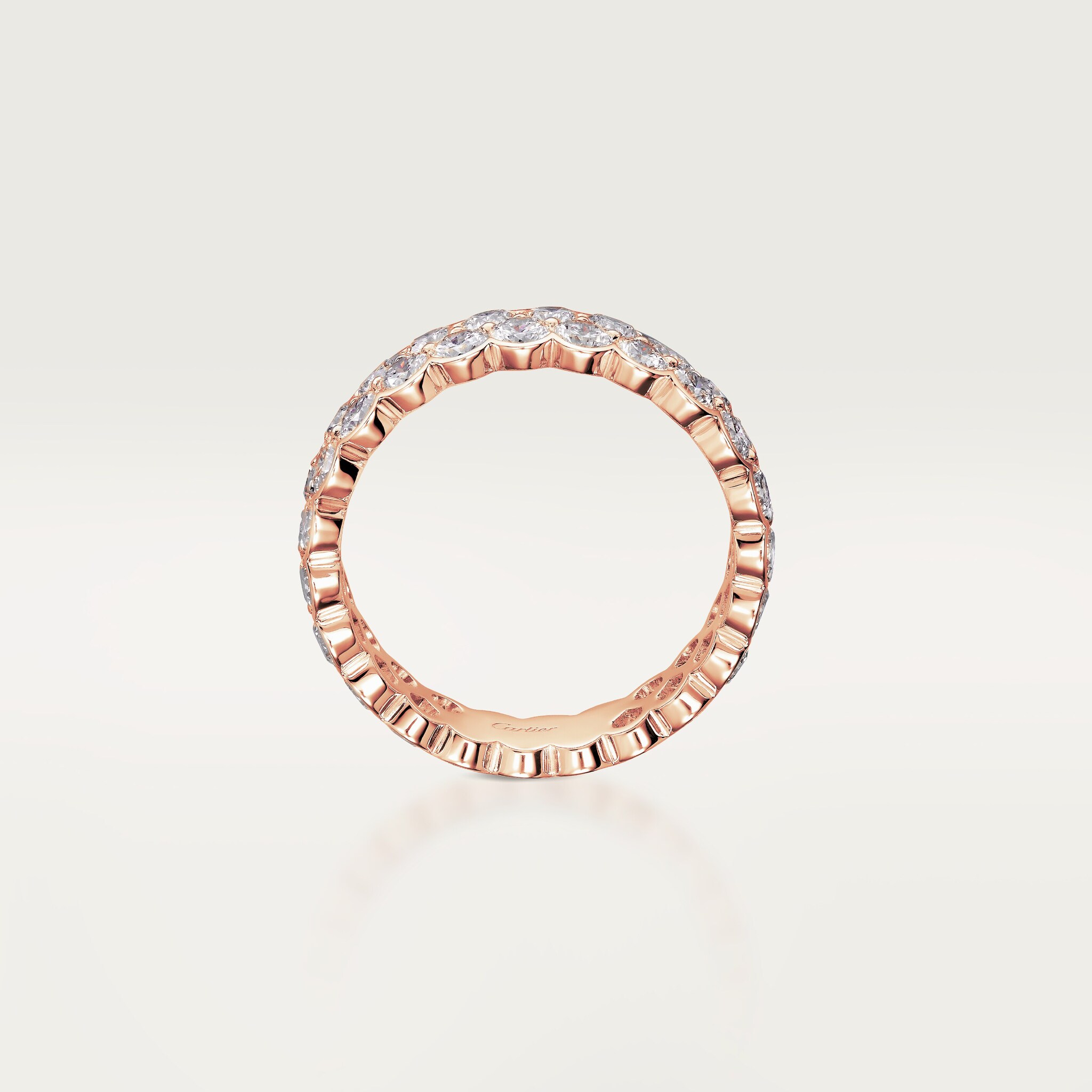 Broderie de Cartier wedding band, double row, diamonds