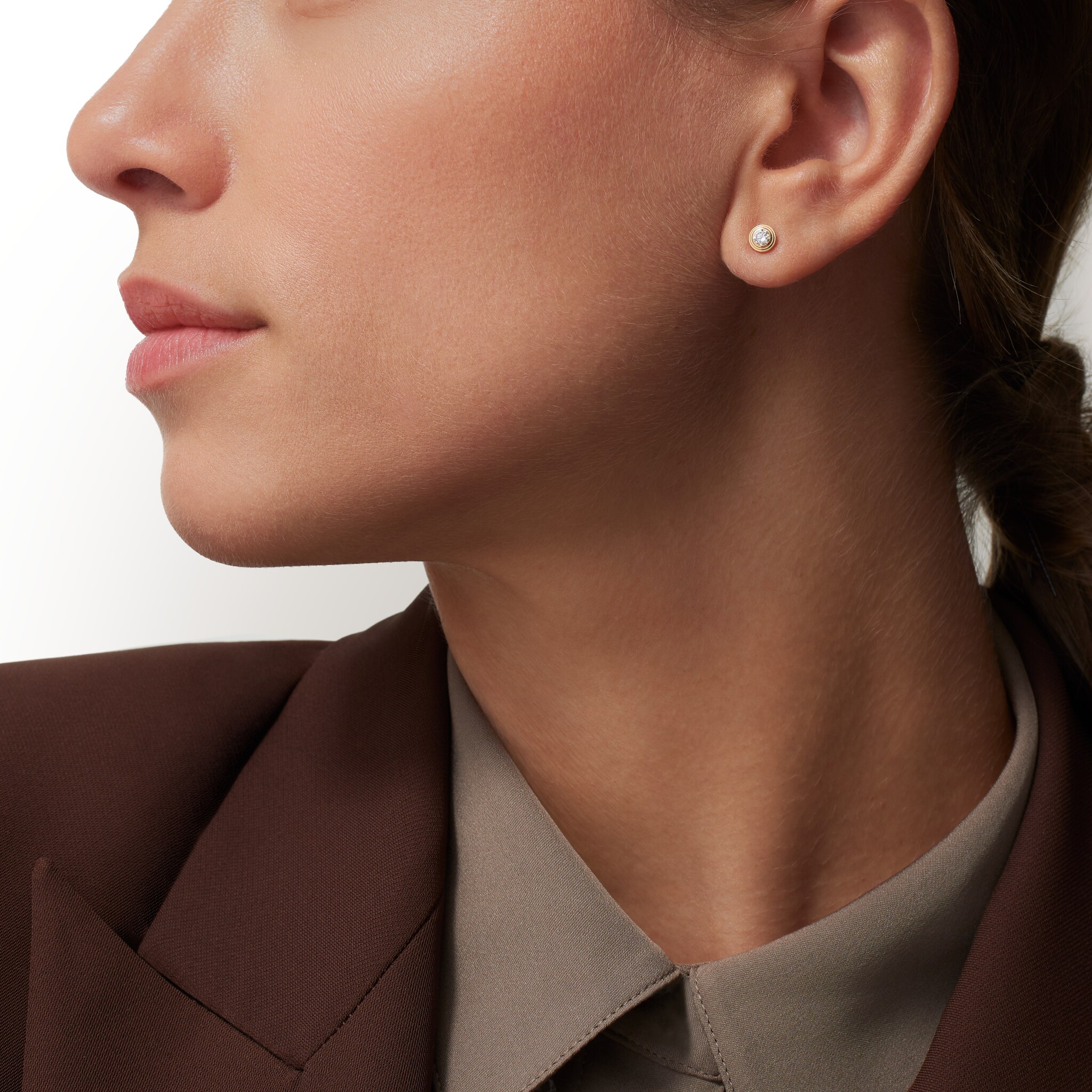 Cartier d'Amour stud earrings, 2 diamonds, medium model