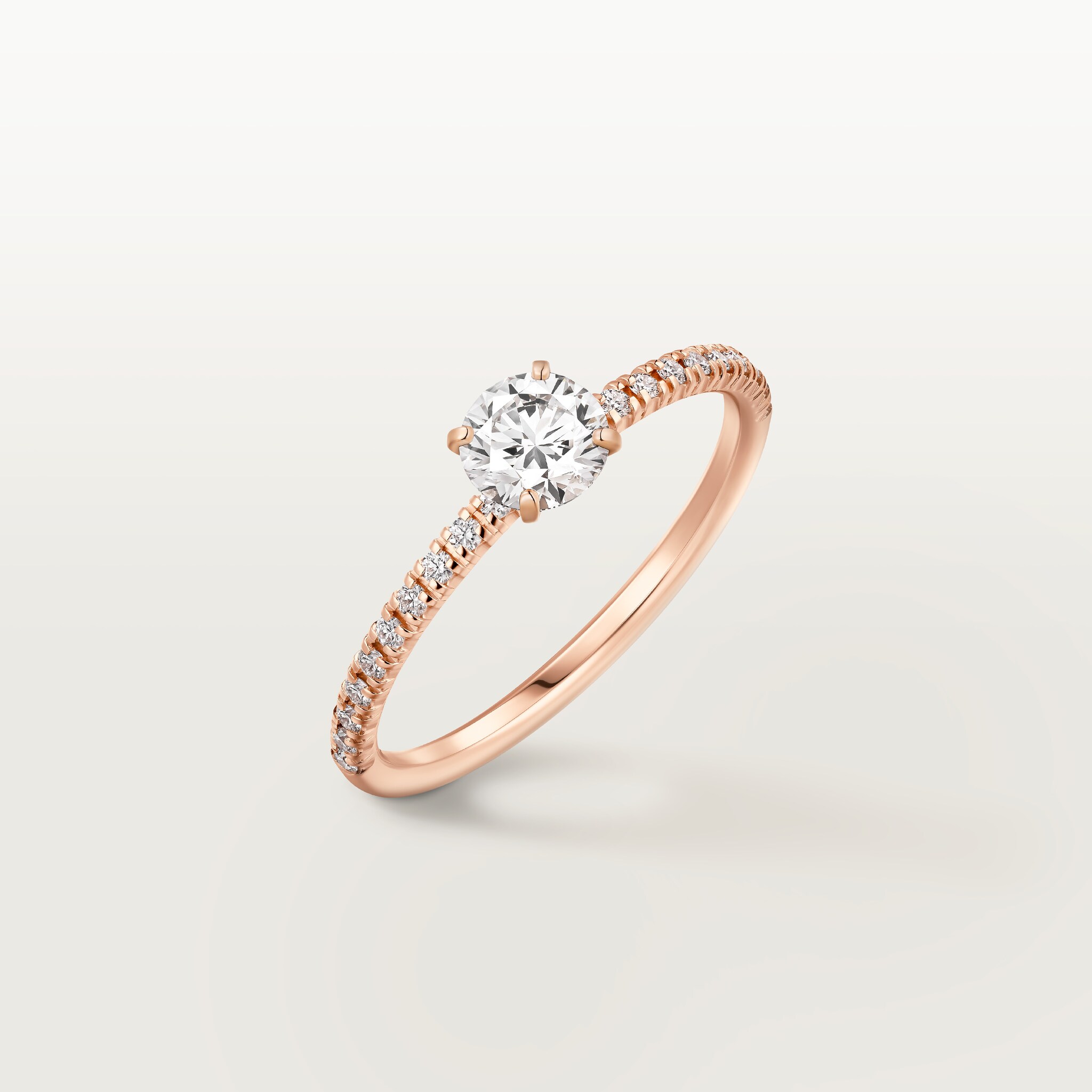 Etincelle de Cartier solitaire, brilliant-cut diamond, paved 