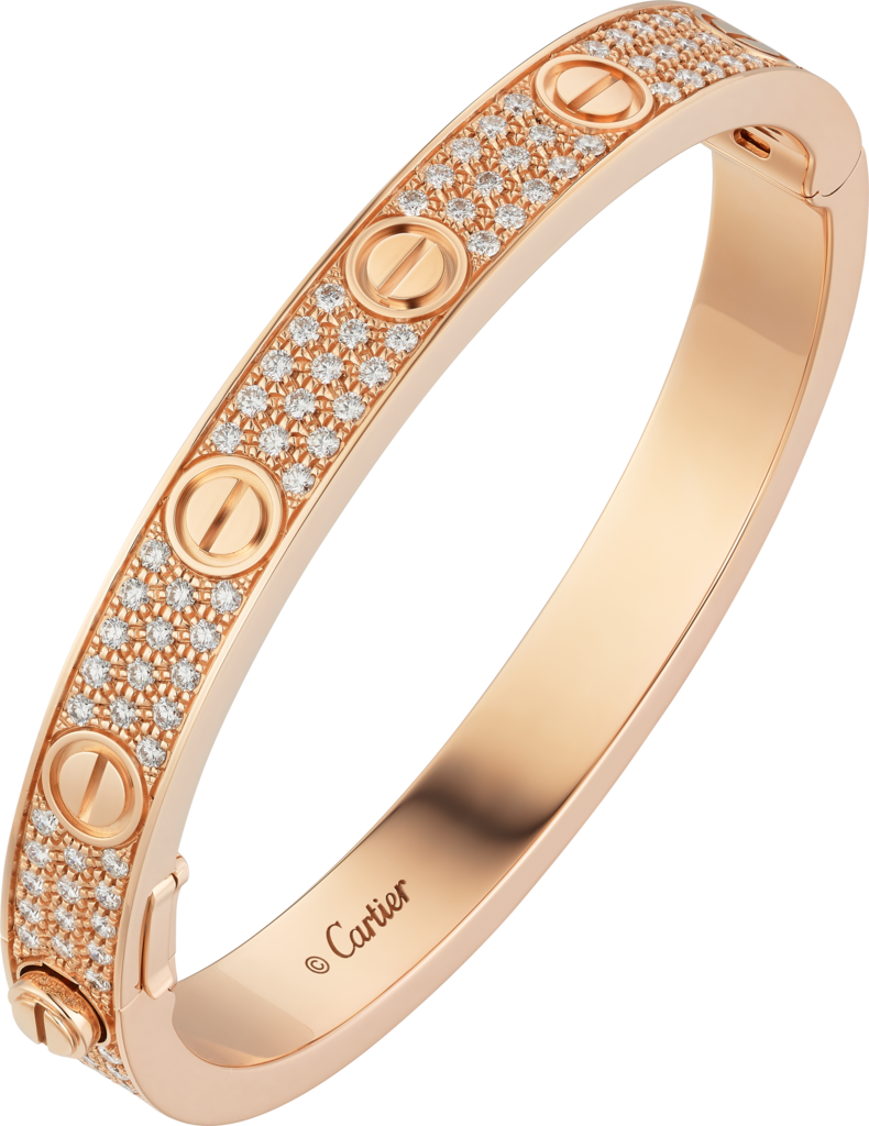 CRN6036917 LOVE bracelet, diamondpaved Pink gold, diamonds Cartier
