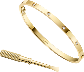 #LOVE# bracelet, small model, 10 diamonds