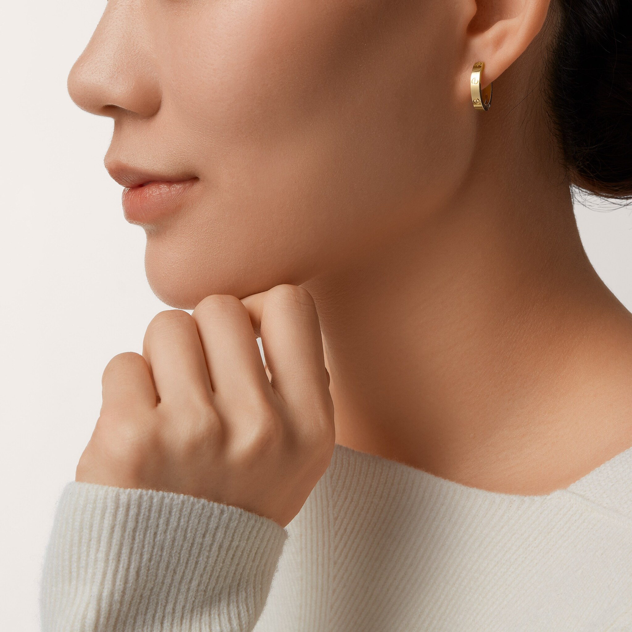アクセサリー Cartier LOVE SINGLE HOOP EARRING CRB8301423 - LOVE single earring - Yellow gold - Cartier