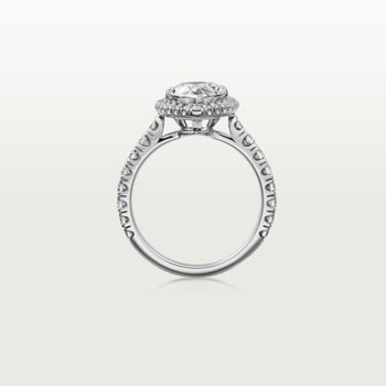 Cartier Destinée solitaire, pear-shaped diamond, paved  Cartier Destinée solitaire, pear-shaped diamond, paved