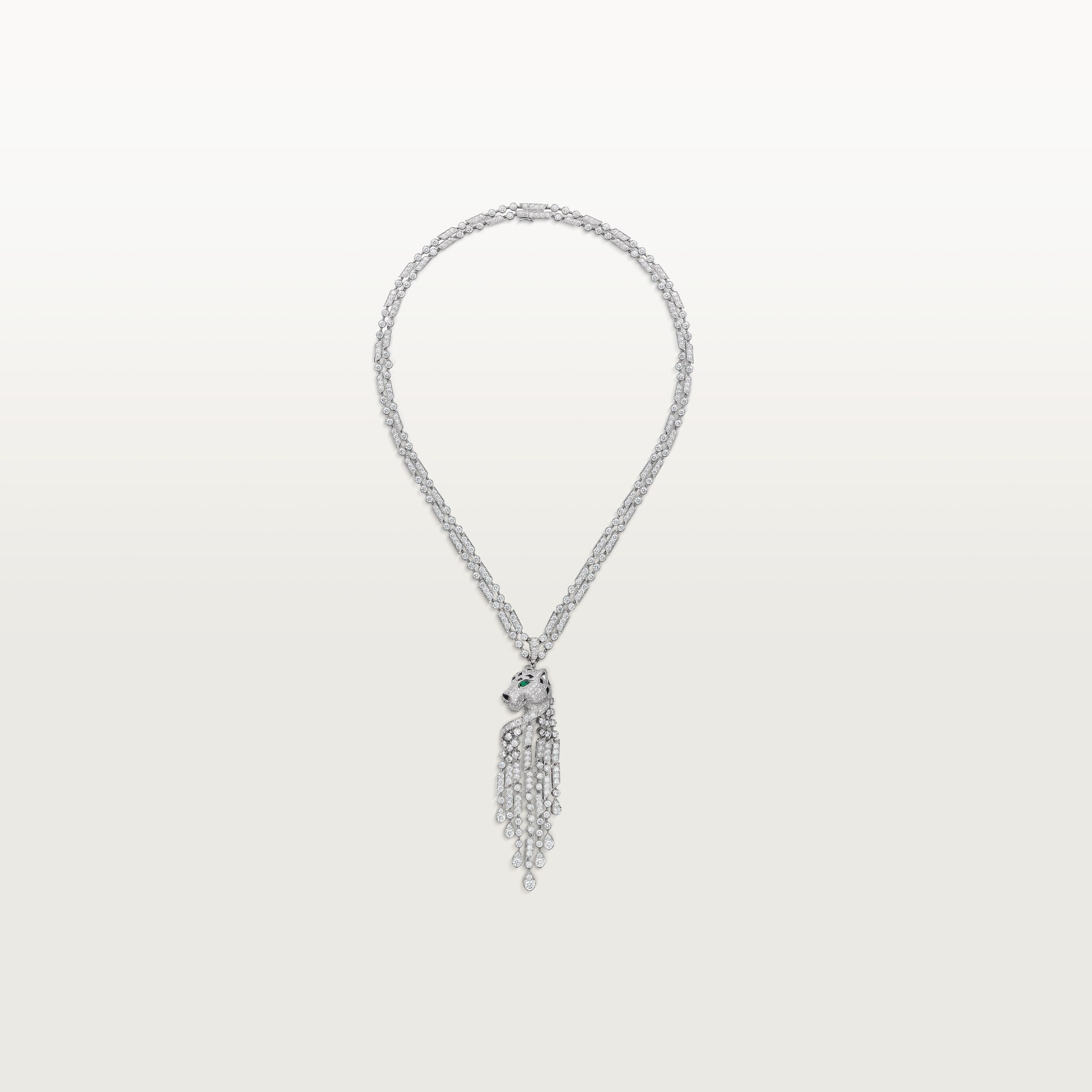 Panth&egrave;re de Cartier long necklace, large model, paved , image 5
