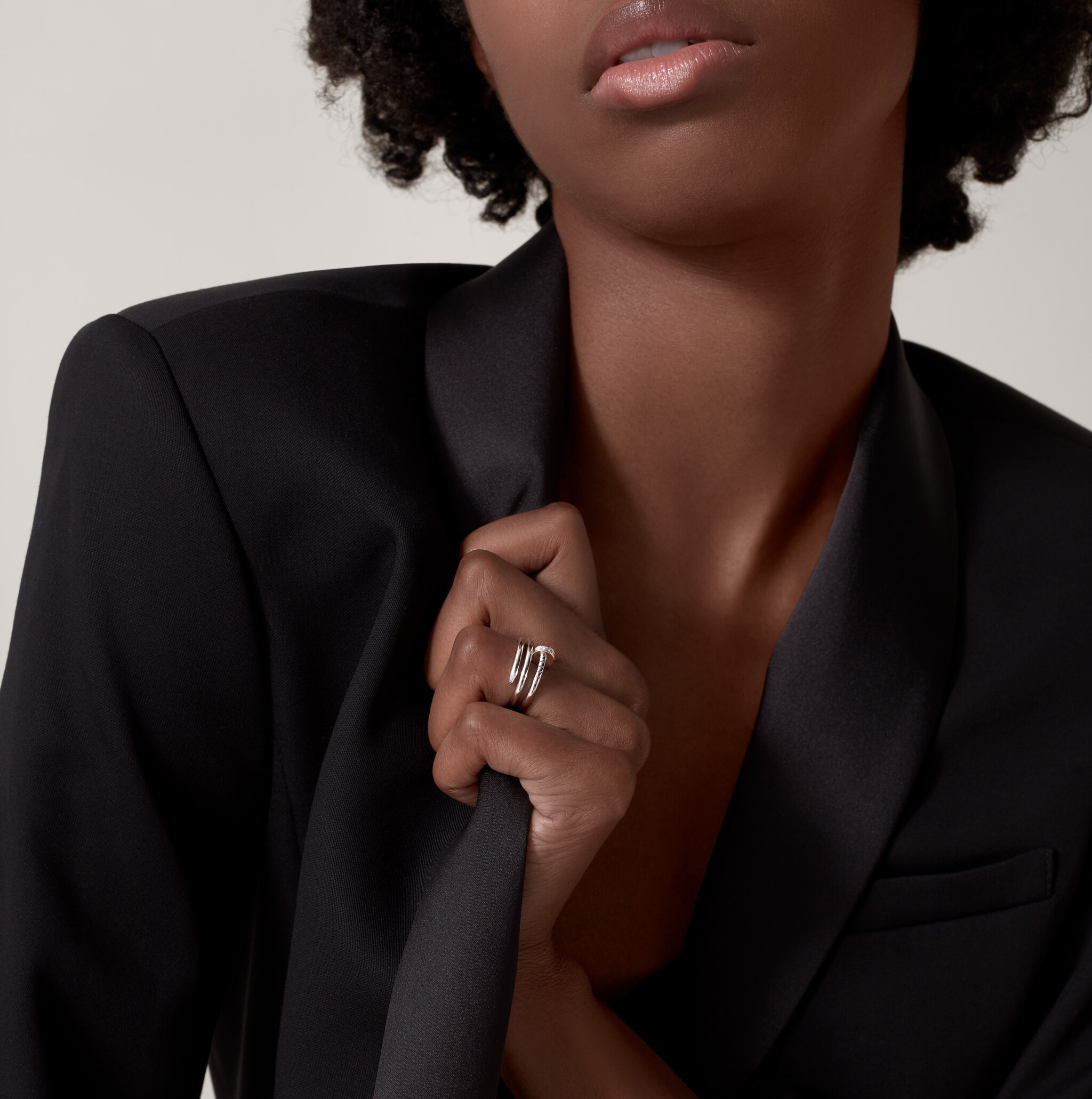 Juste un Clou ring, double, diamonds