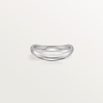 Trinity Ruban wedding band, 2.5 mm width, paved Trinity Ruban wedding band, 2.5 mm width, paved