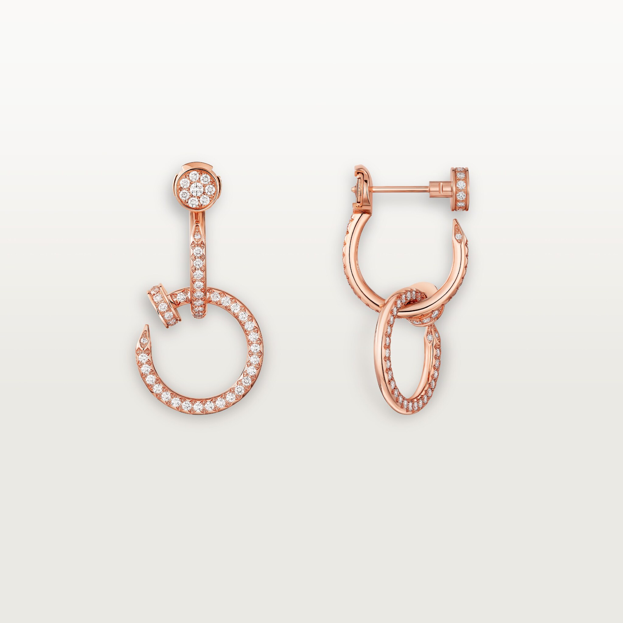 Juste un Clou earrings, double, paved, image 5