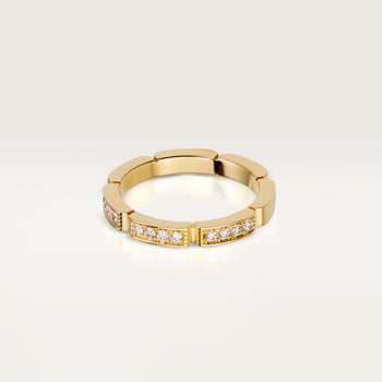 Maillon Panthère wedding band, half-paved Maillon Panthère wedding band, half-paved