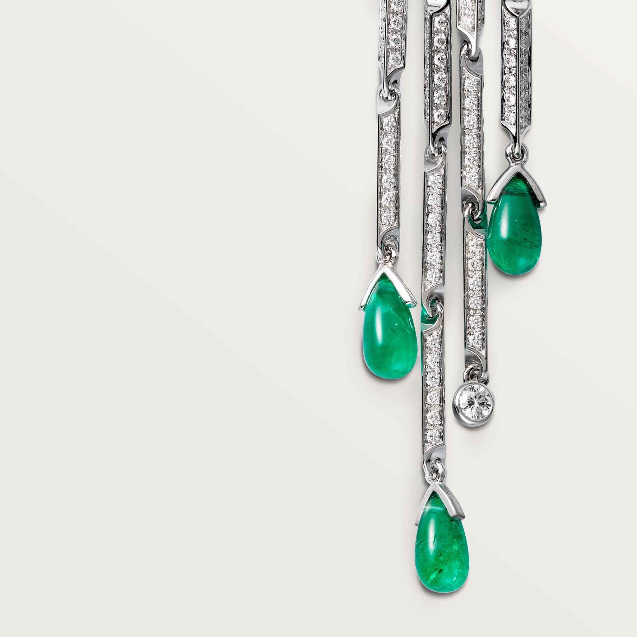 Panth&egrave;re de Cartier necklace, emerald, paved 