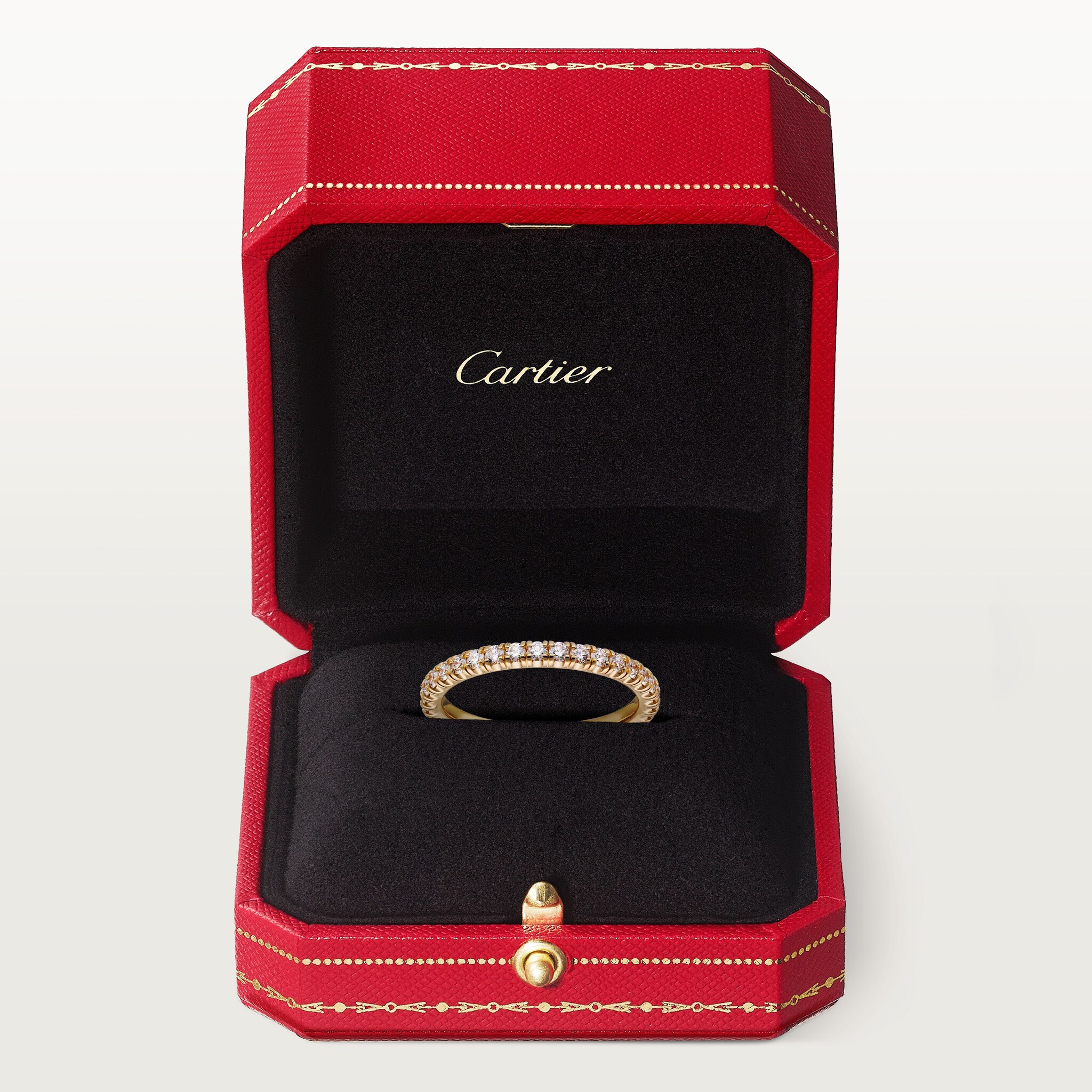 Etincelle de Cartier wedding band, 2 mm width, paved