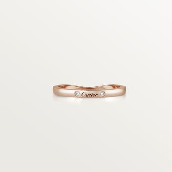 Ballerine wedding band, 2 mm width, 3 diamonds Ballerine wedding band, 2 mm width, 3 diamonds