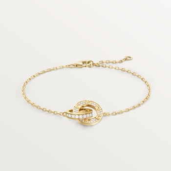 #LOVE# bracelet, on chain, paved #LOVE# bracelet, on chain, paved