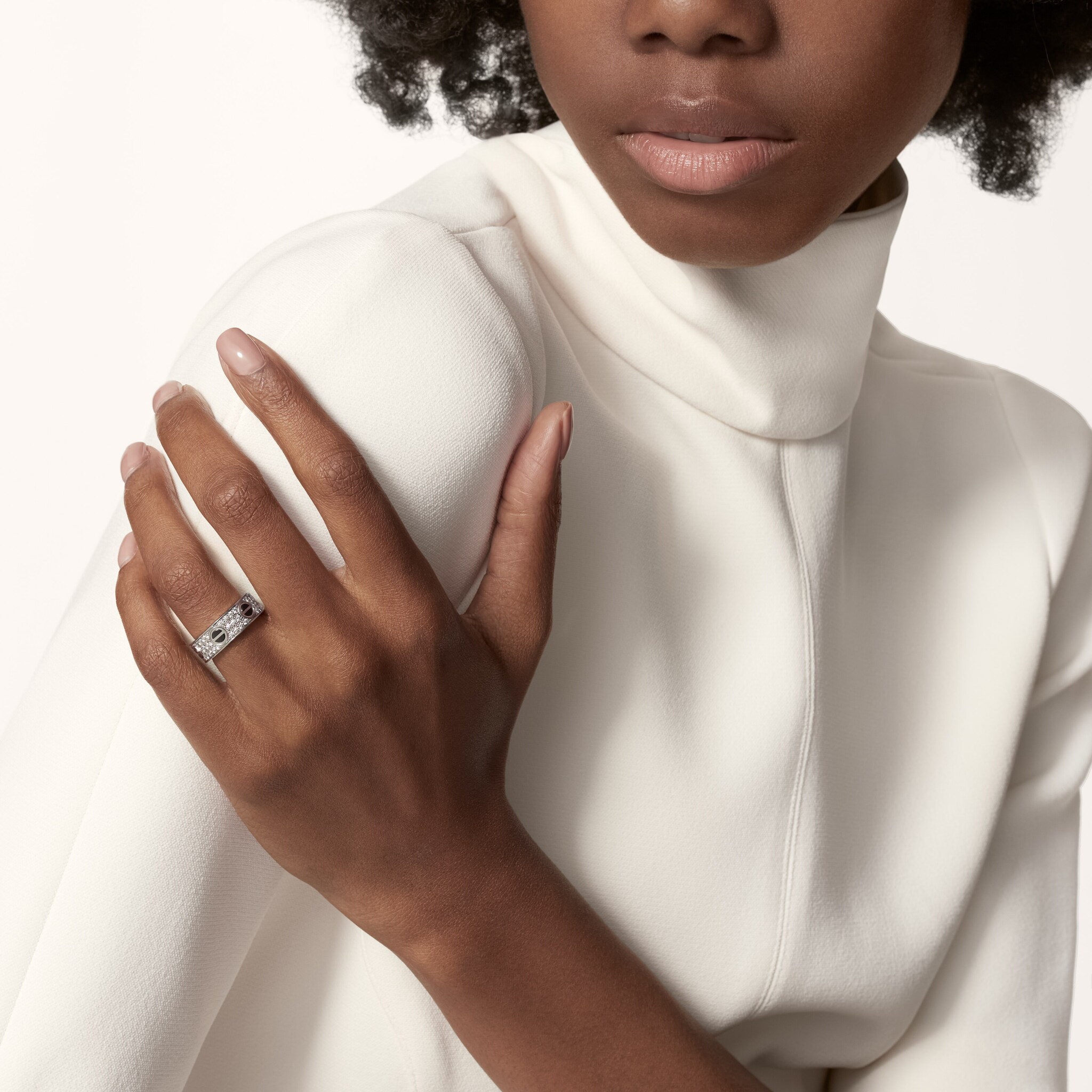 #LOVE# ring, classic model, paved, ceramic