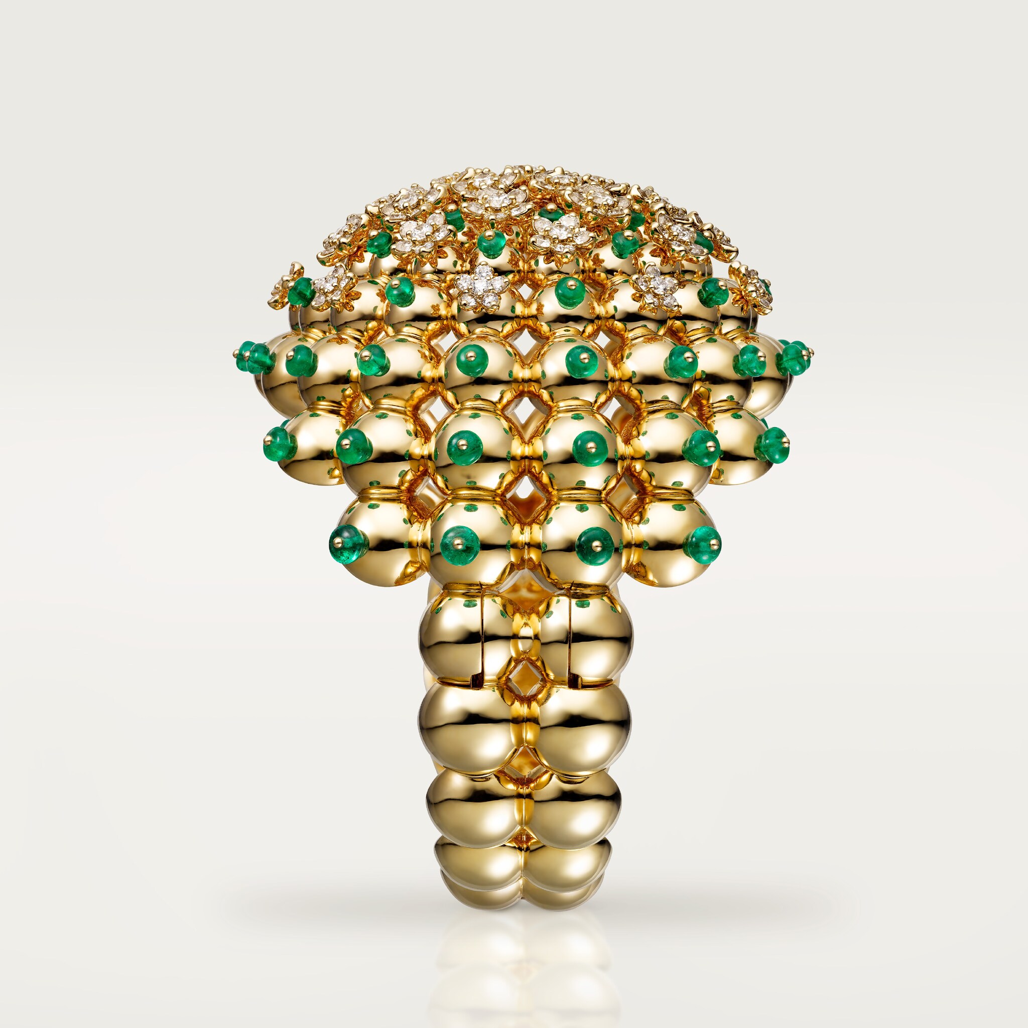 Cactus de Cartier bracelet, emerald beads, diamonds, image 6