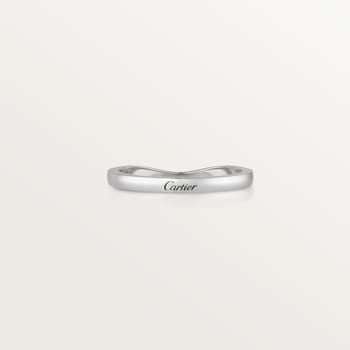 Ballerine wedding band, 2 mm width, half-paved Ballerine wedding band, 2 mm width, half-paved