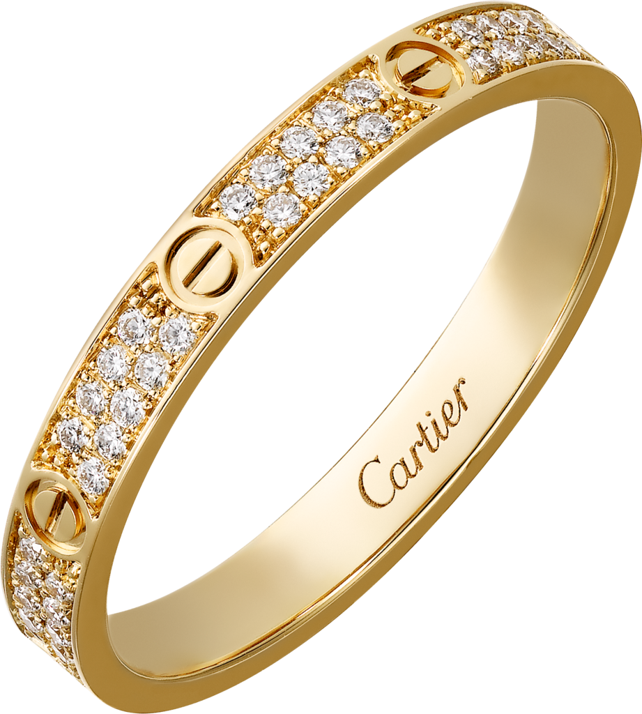 CRB4218000 LOVE ring, SM Yellow gold, diamonds Cartier