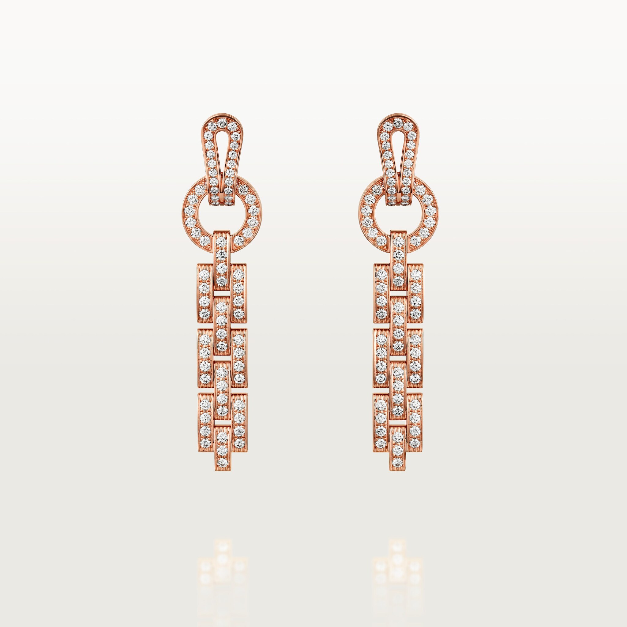 Agrafe earrings, paved
