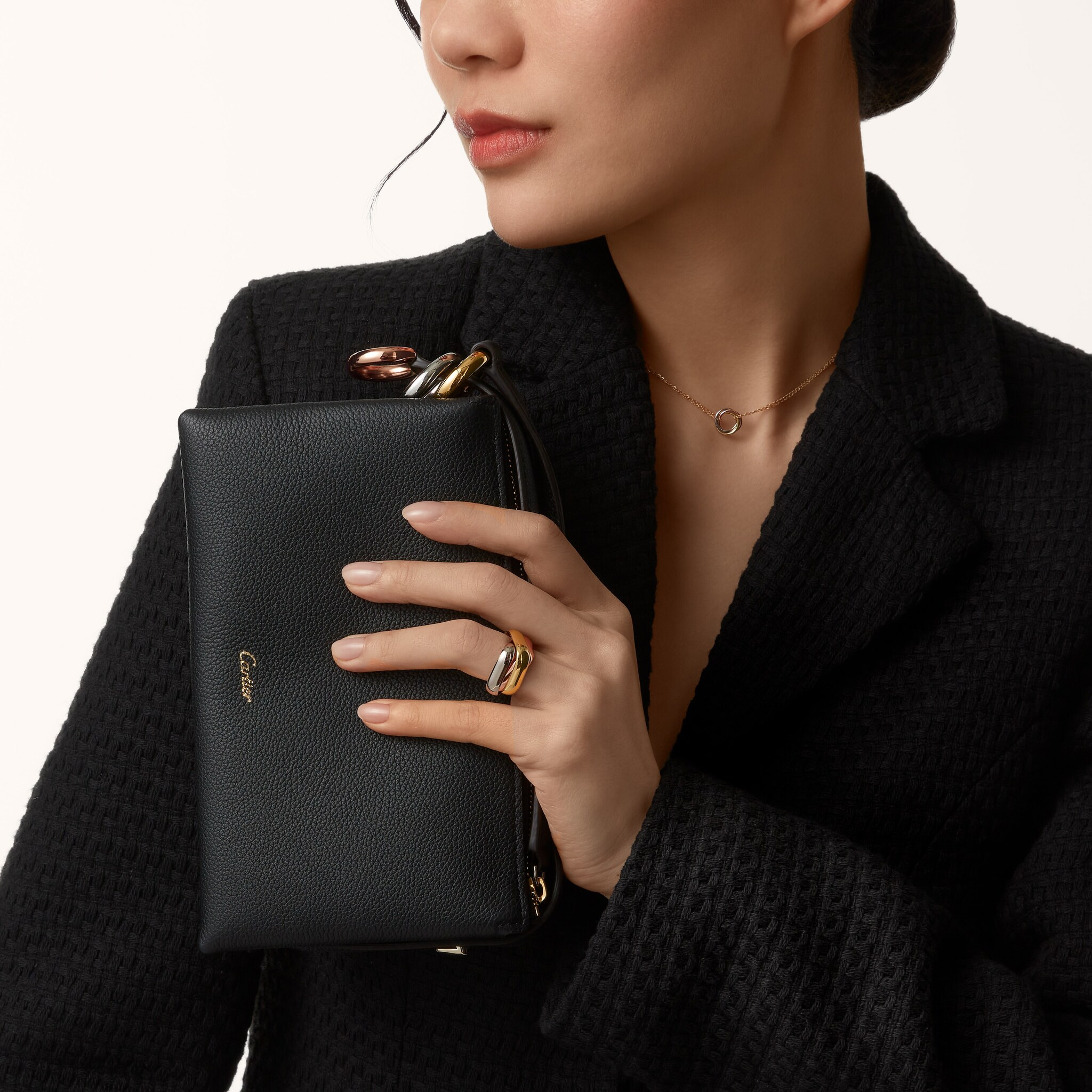 Trinity ring, cushion-shaped, large model