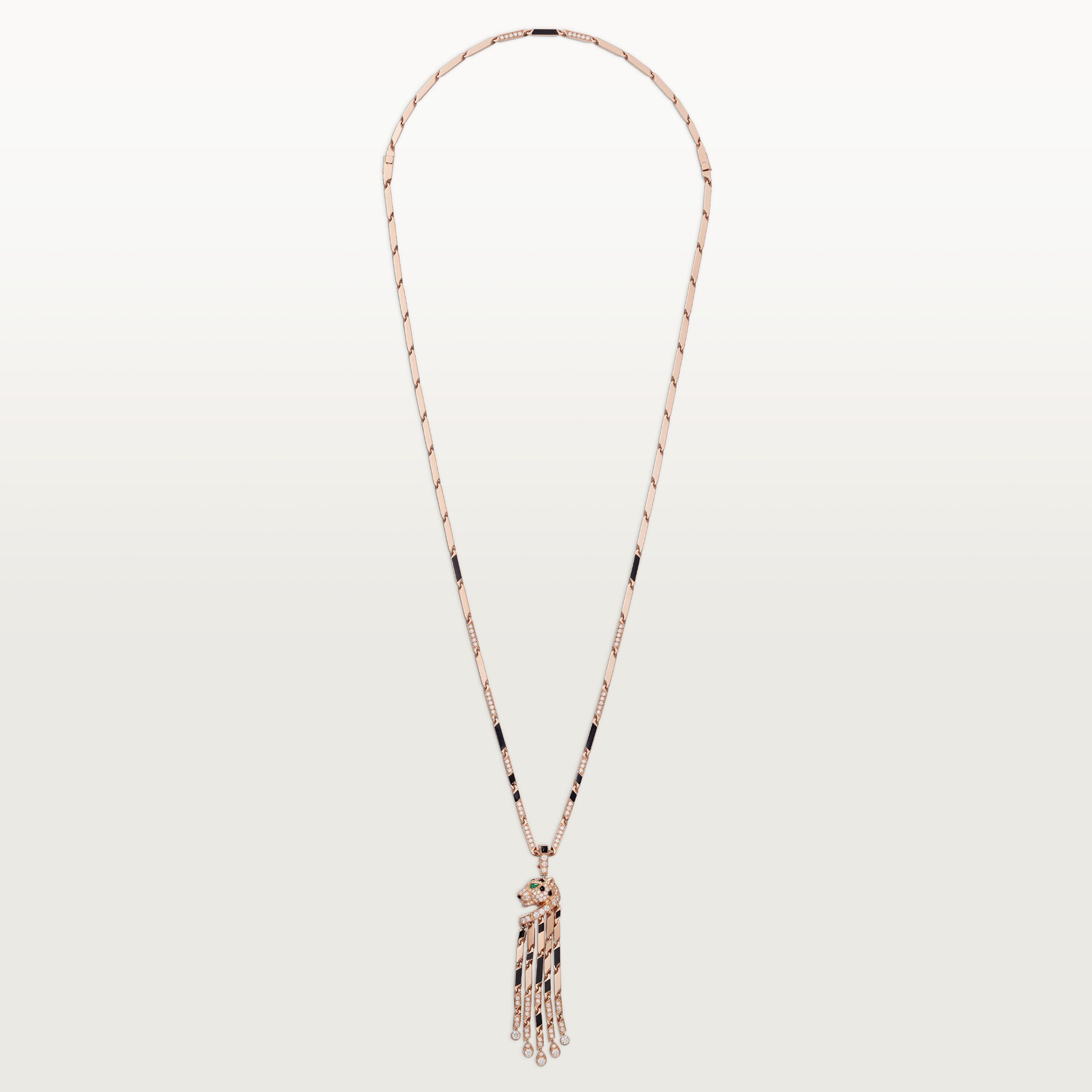 Panth&egrave;re de Cartier long necklace, small model, paved 