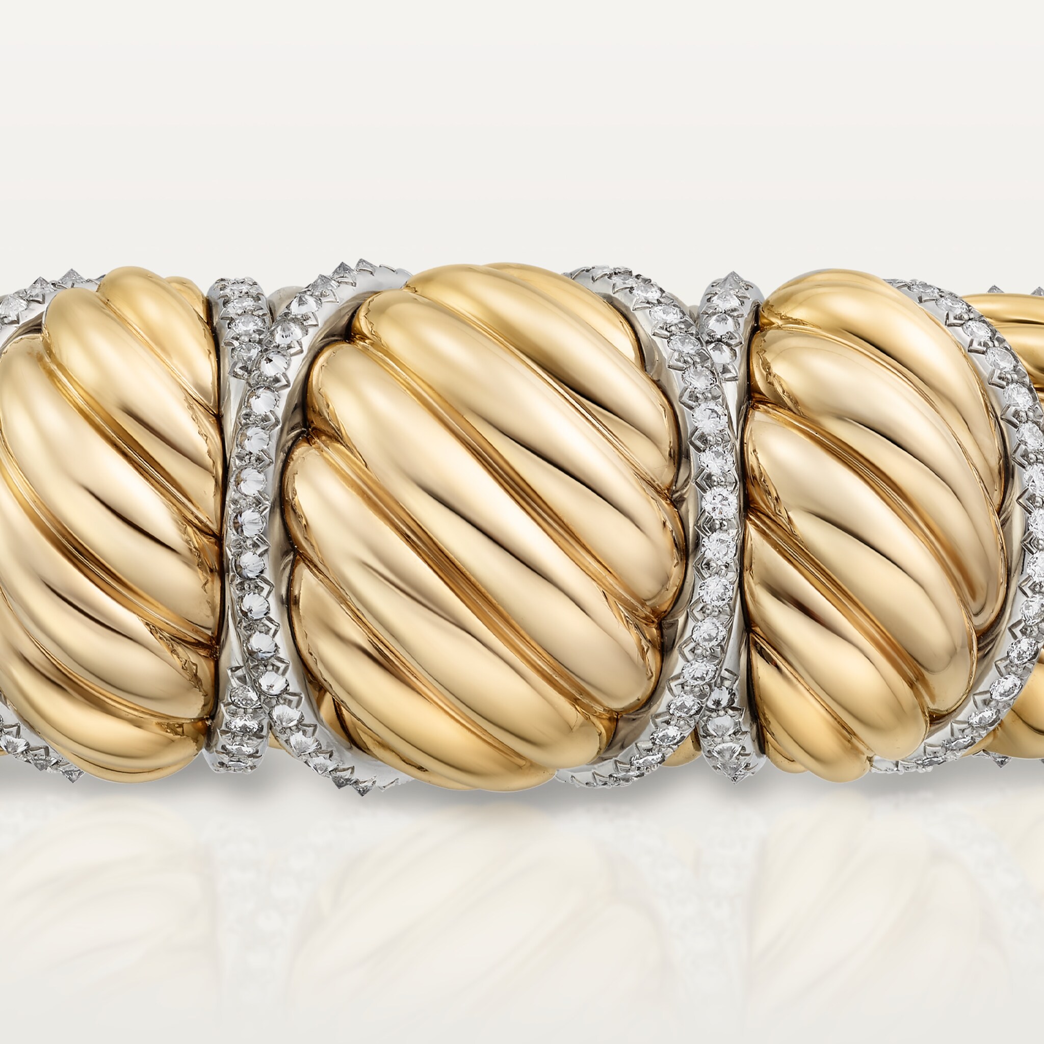 Cartier Libre Tressage bracelet, diamonds