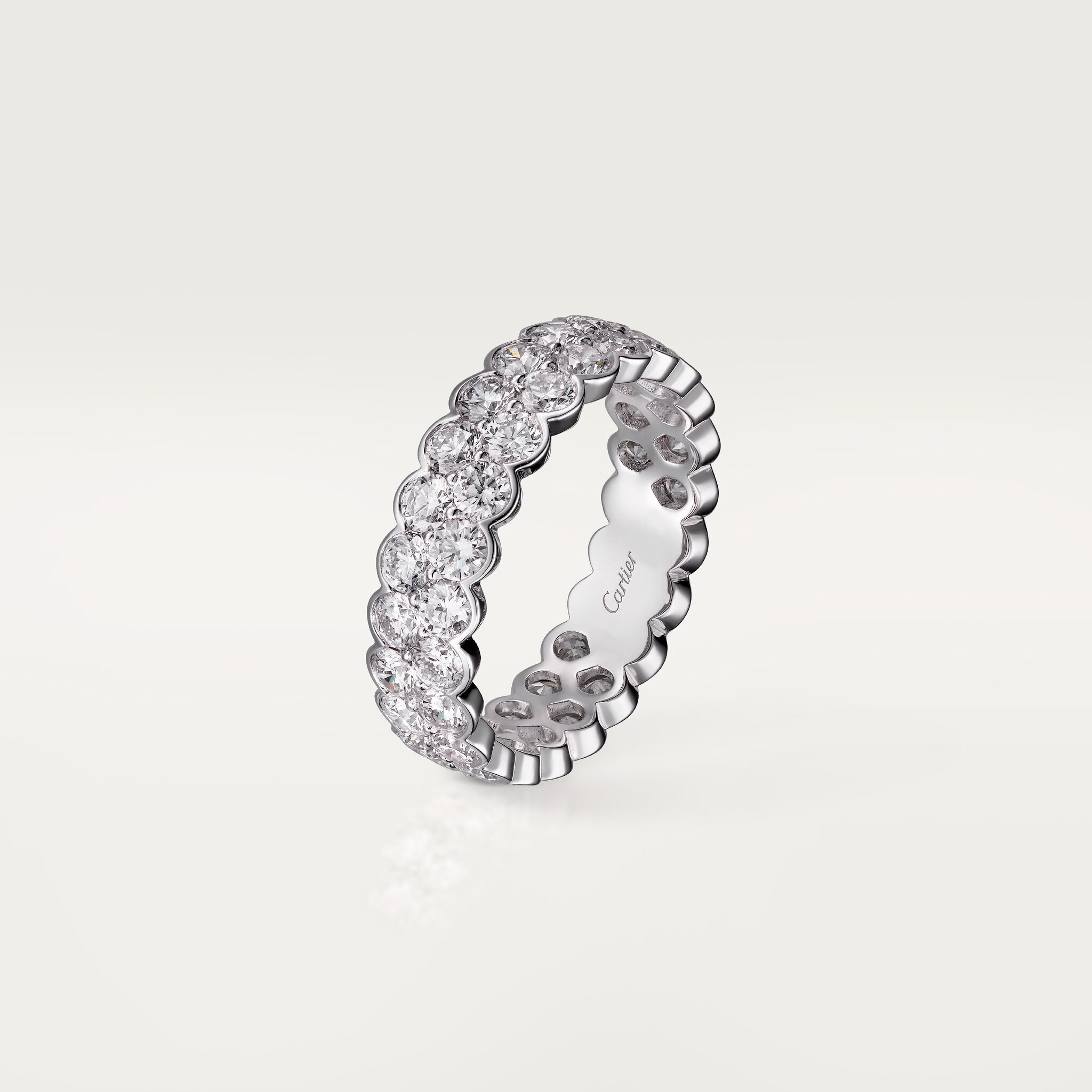 Broderie de Cartier wedding band, double row, diamonds