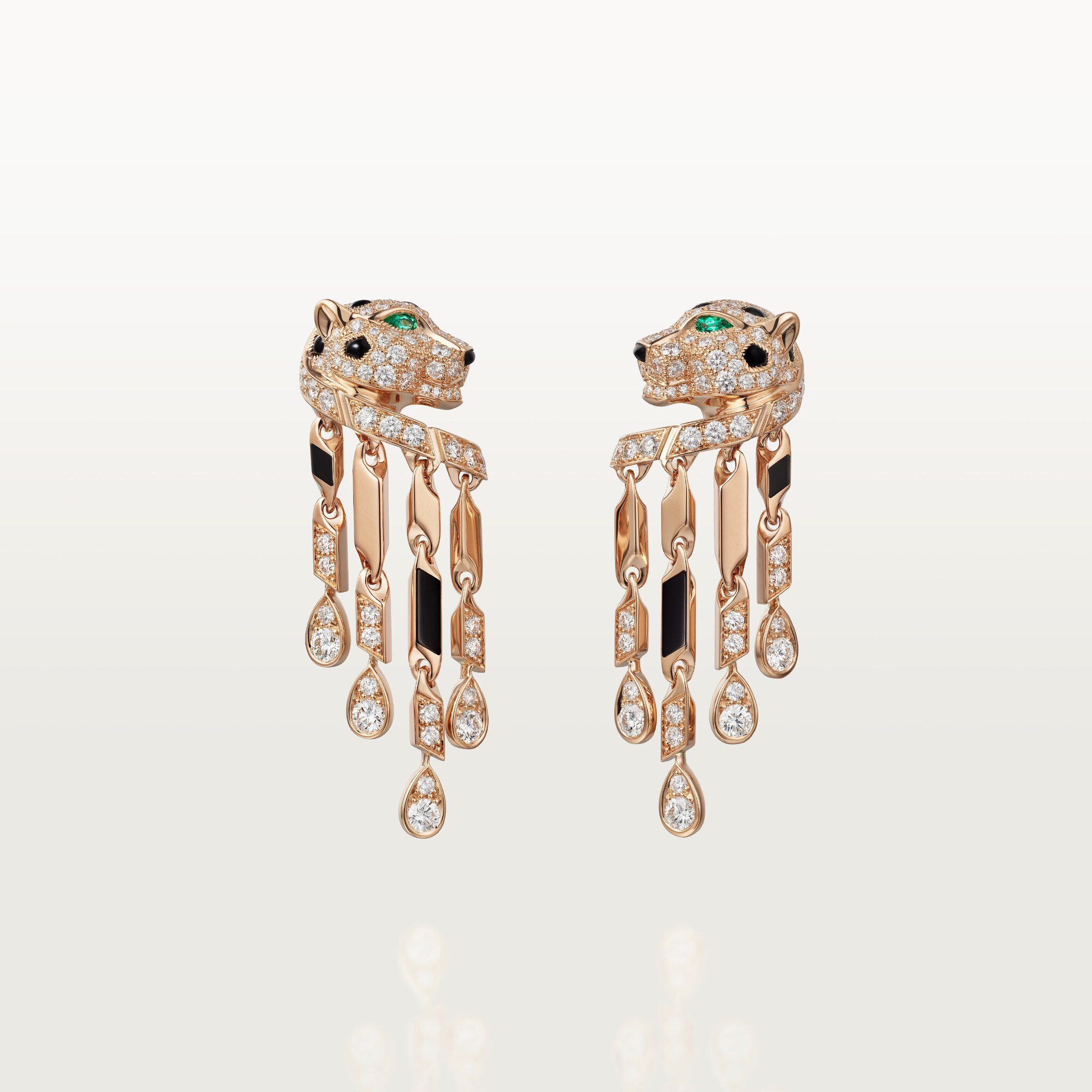 Panth&egrave;re de Cartier earrings, small model, paved