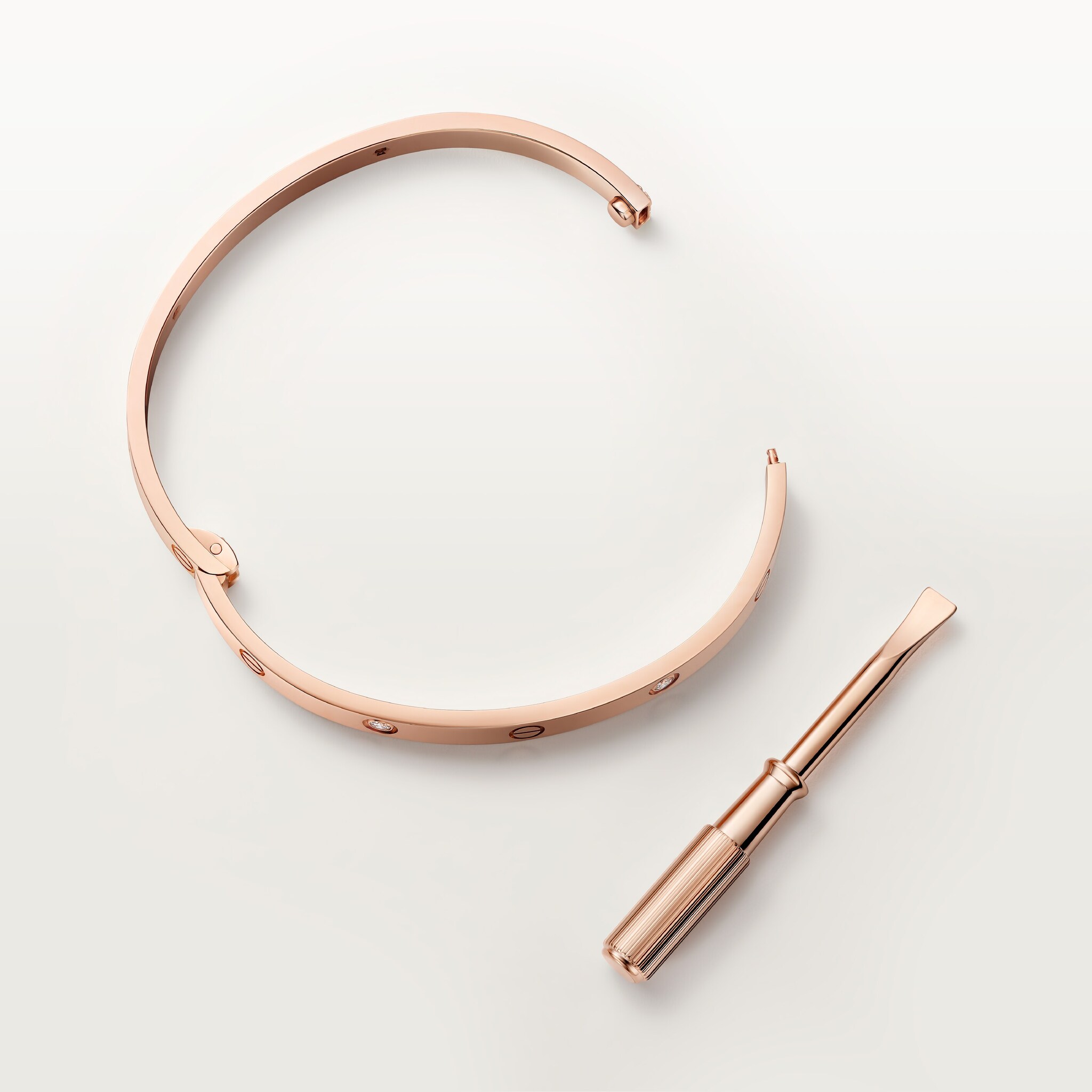 #LOVE# bracelet, medium model, 4 diamonds, image 6