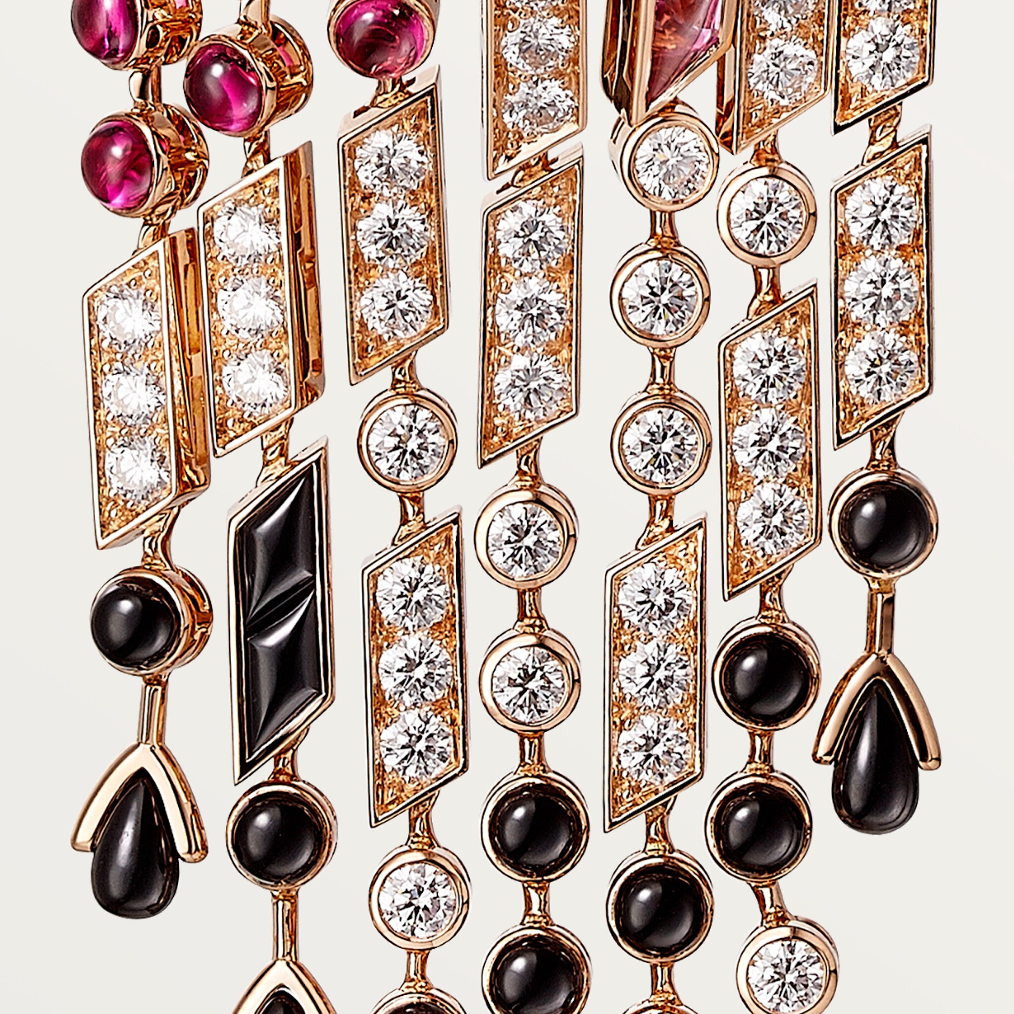 Panth&egrave;re de Cartier long necklace, rubellite, large model, paved 