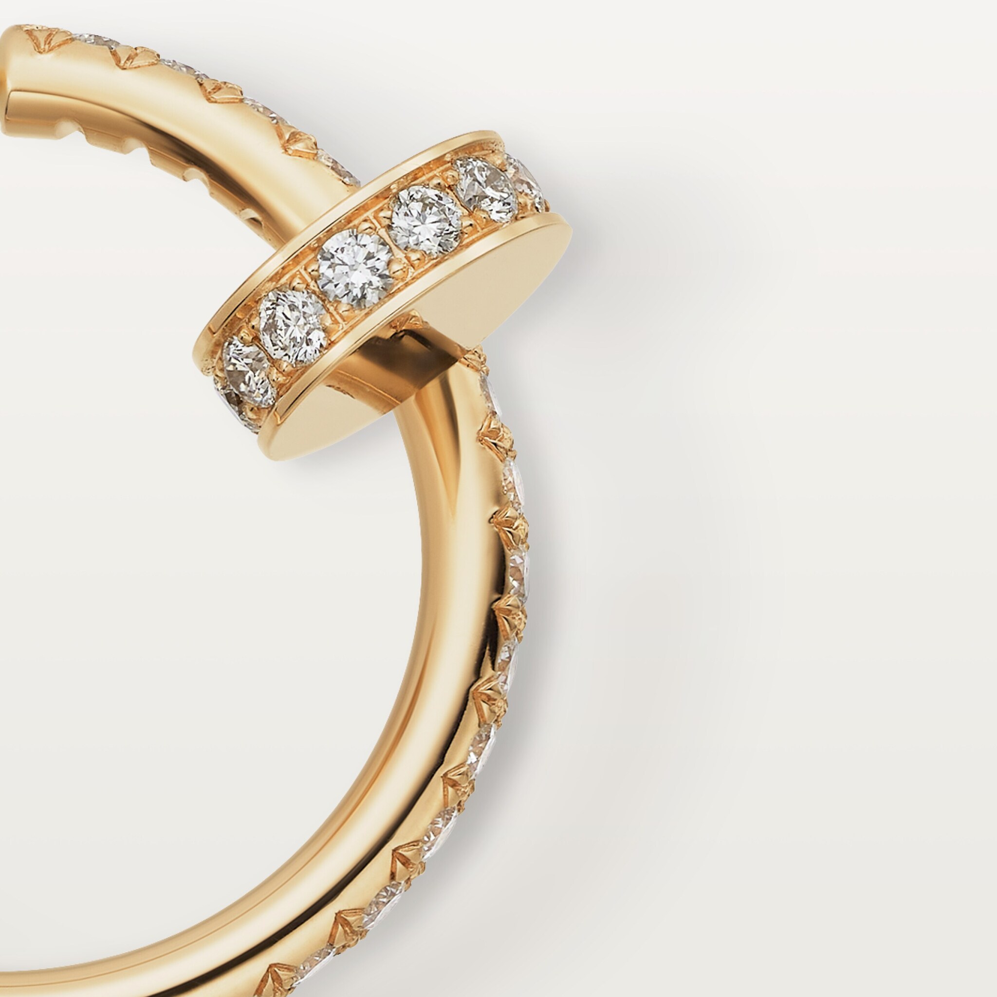 Juste un Clou hoop earrings, small model, paved