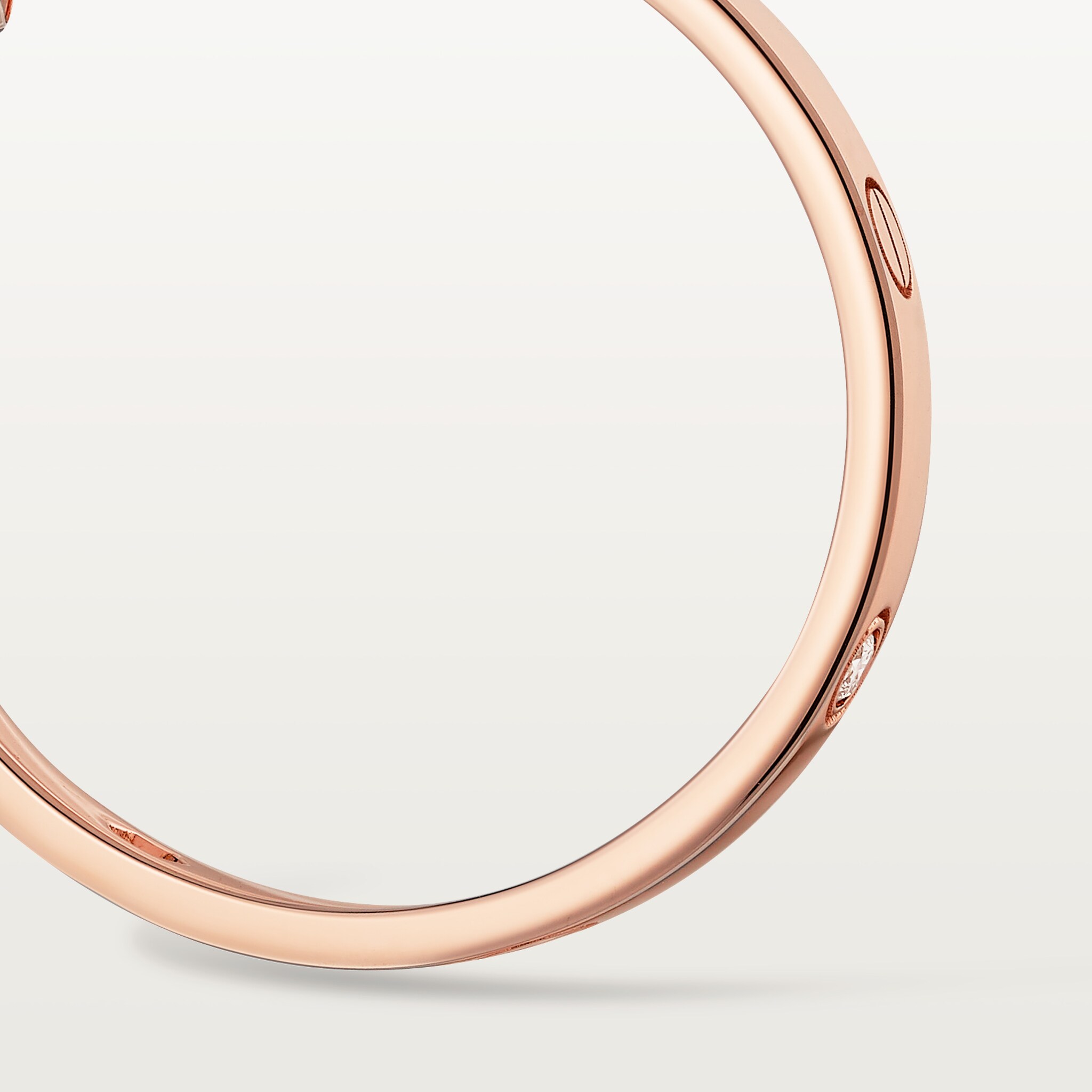 #LOVE# hoop earrings, medium model, 6 diamonds