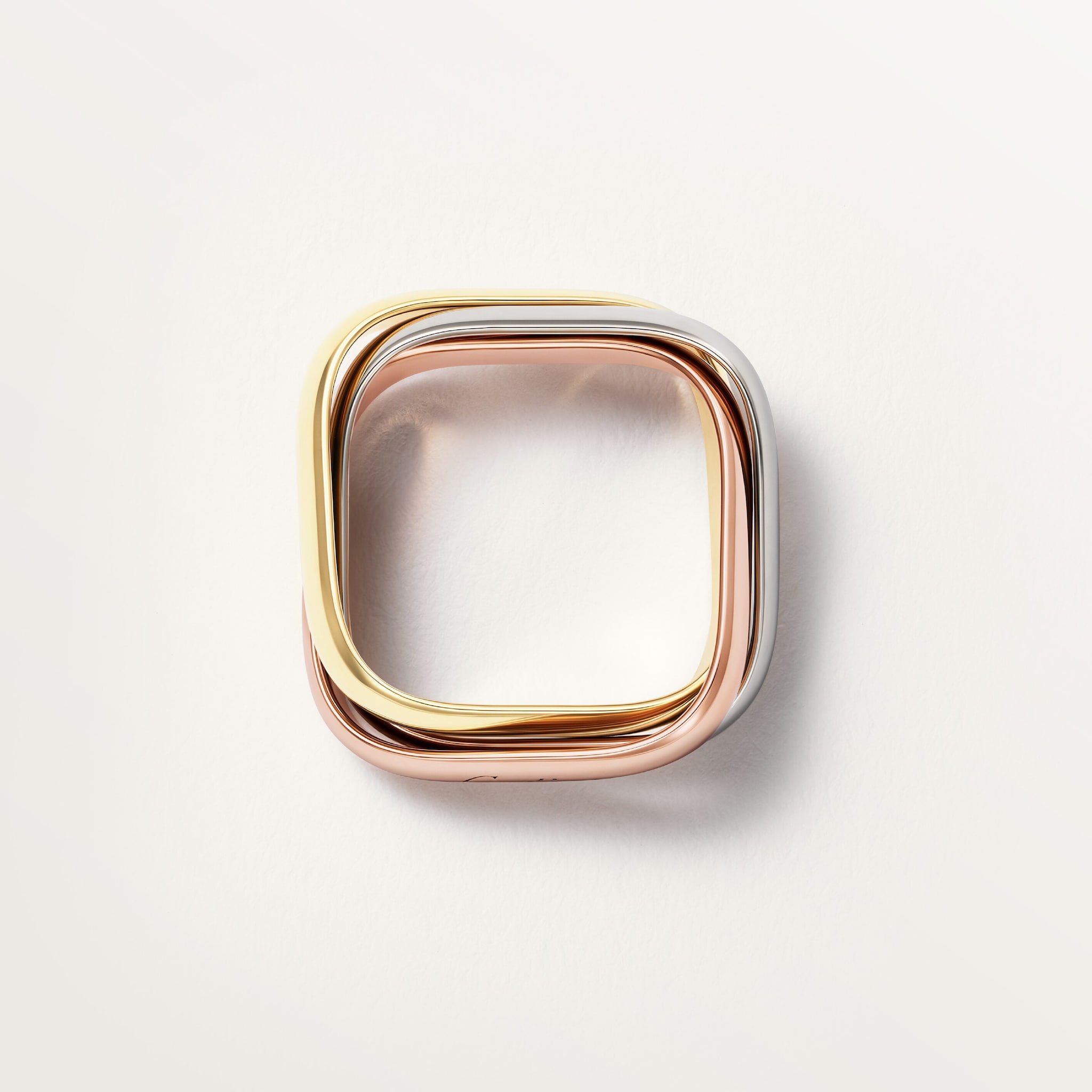 Trinity ring, cushion-shaped, classic model