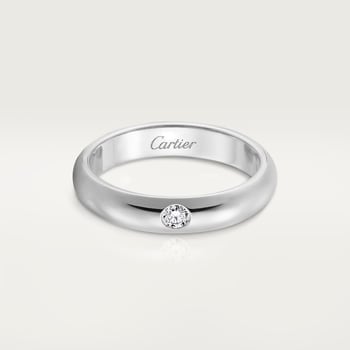1895 wedding band, 3.5 mm width, 1 diamond 1895 wedding band, 3.5 mm width, 1 diamond
