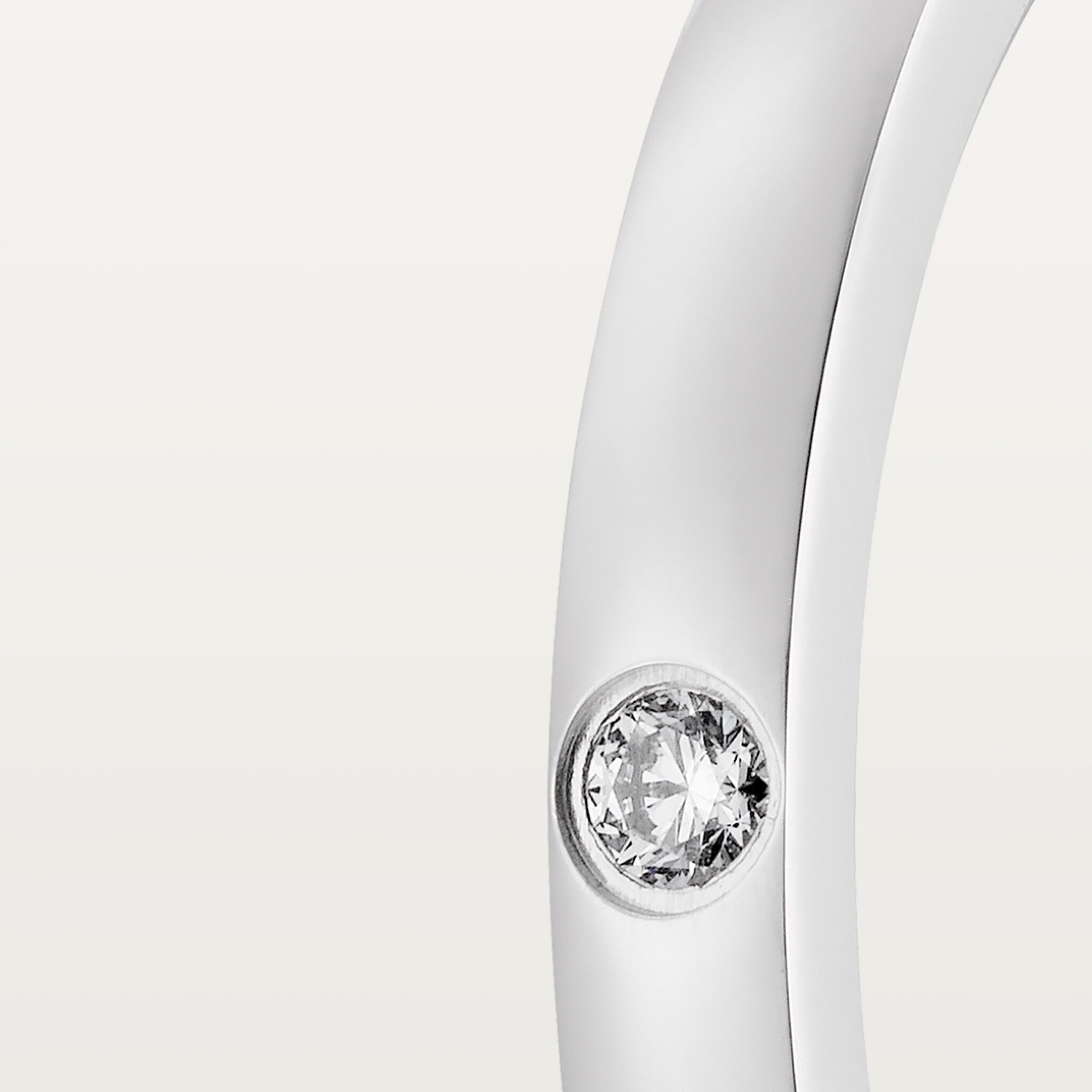 Ballerine wedding band, 2.1 mm width, 1 diamond, image 5