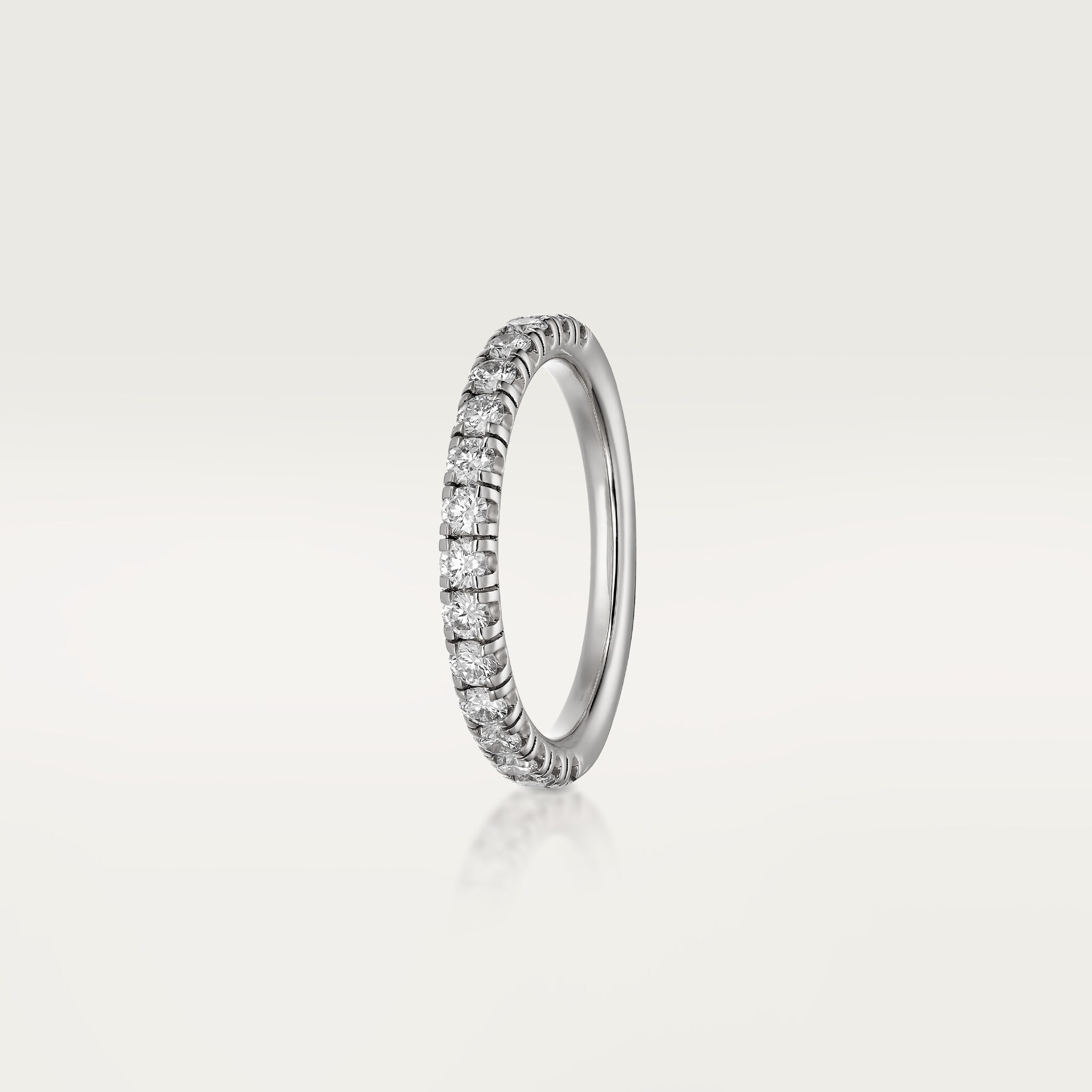 Etincelle de Cartier wedding band, 2.6 mm width, semi-paved, image 5