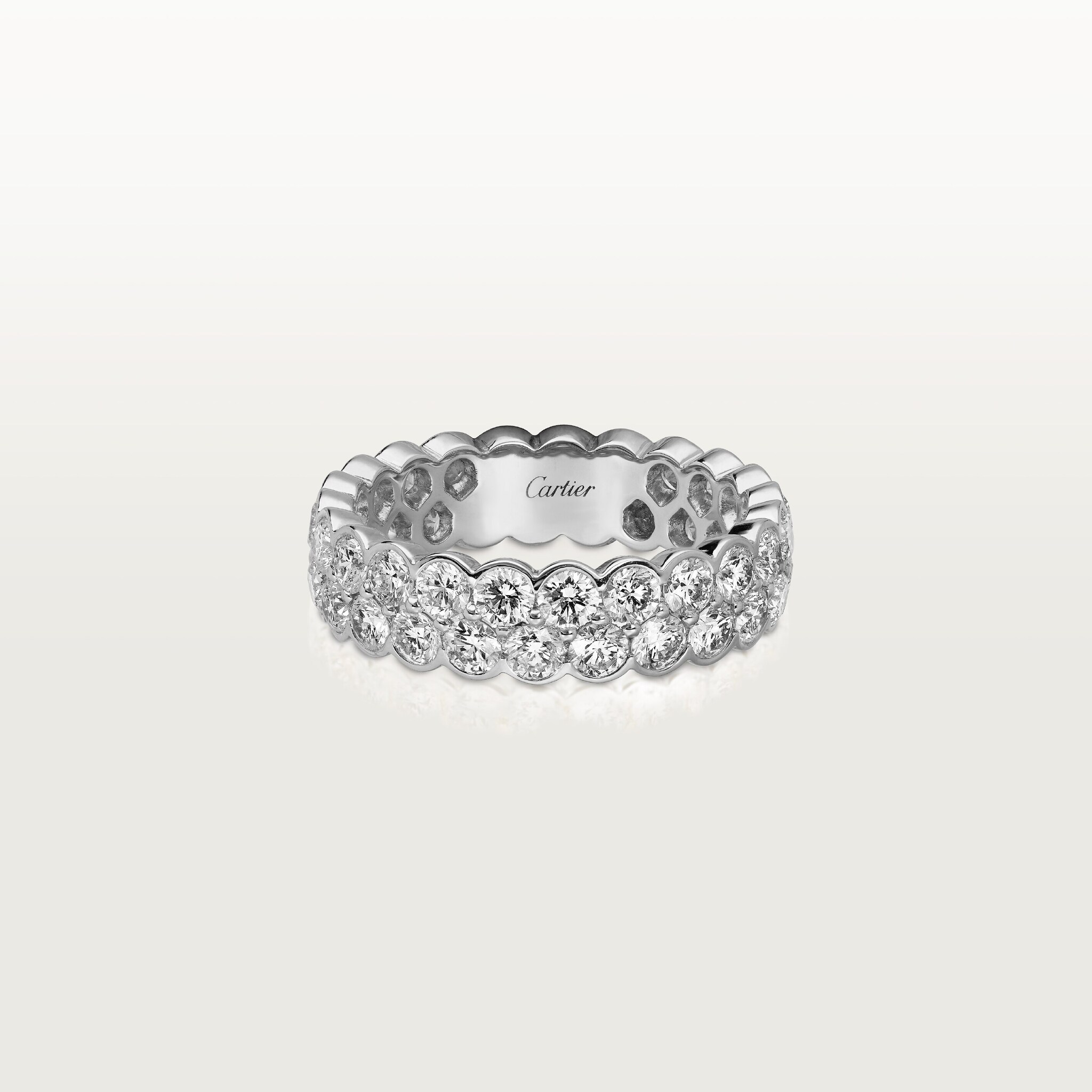 Broderie de Cartier wedding band, double row, diamonds