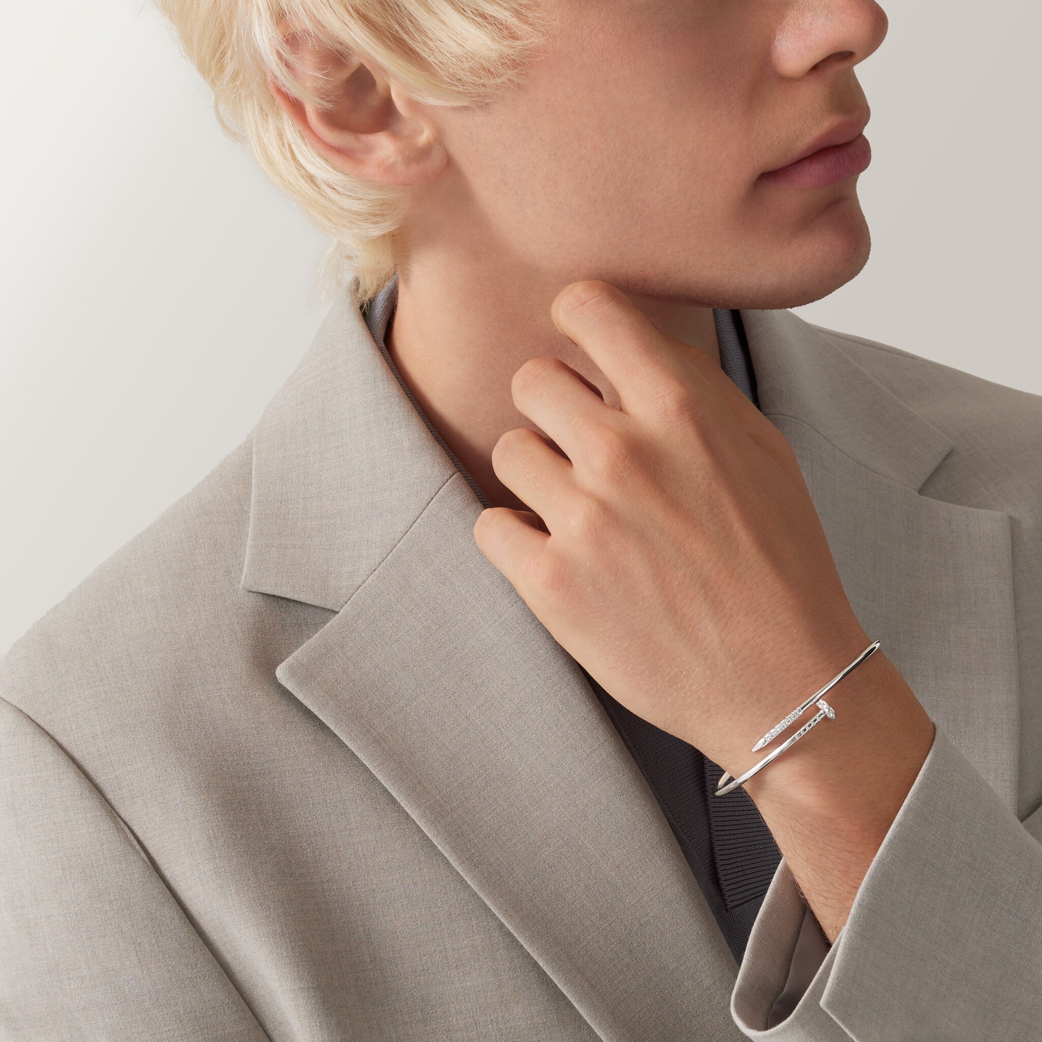 Juste un Clou bracelet, small model, reverse-set diamonds, image 4