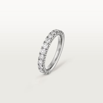 Etincelle de Cartier wedding band, 3.5 mm width, semi-paved Etincelle de Cartier wedding band, 3.5 mm width, semi-paved