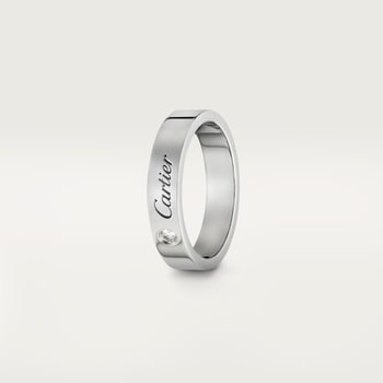 C de Cartier wedding ring, 4 mm width, 1 diamond C de Cartier wedding ring, 4 mm width, 1 diamond