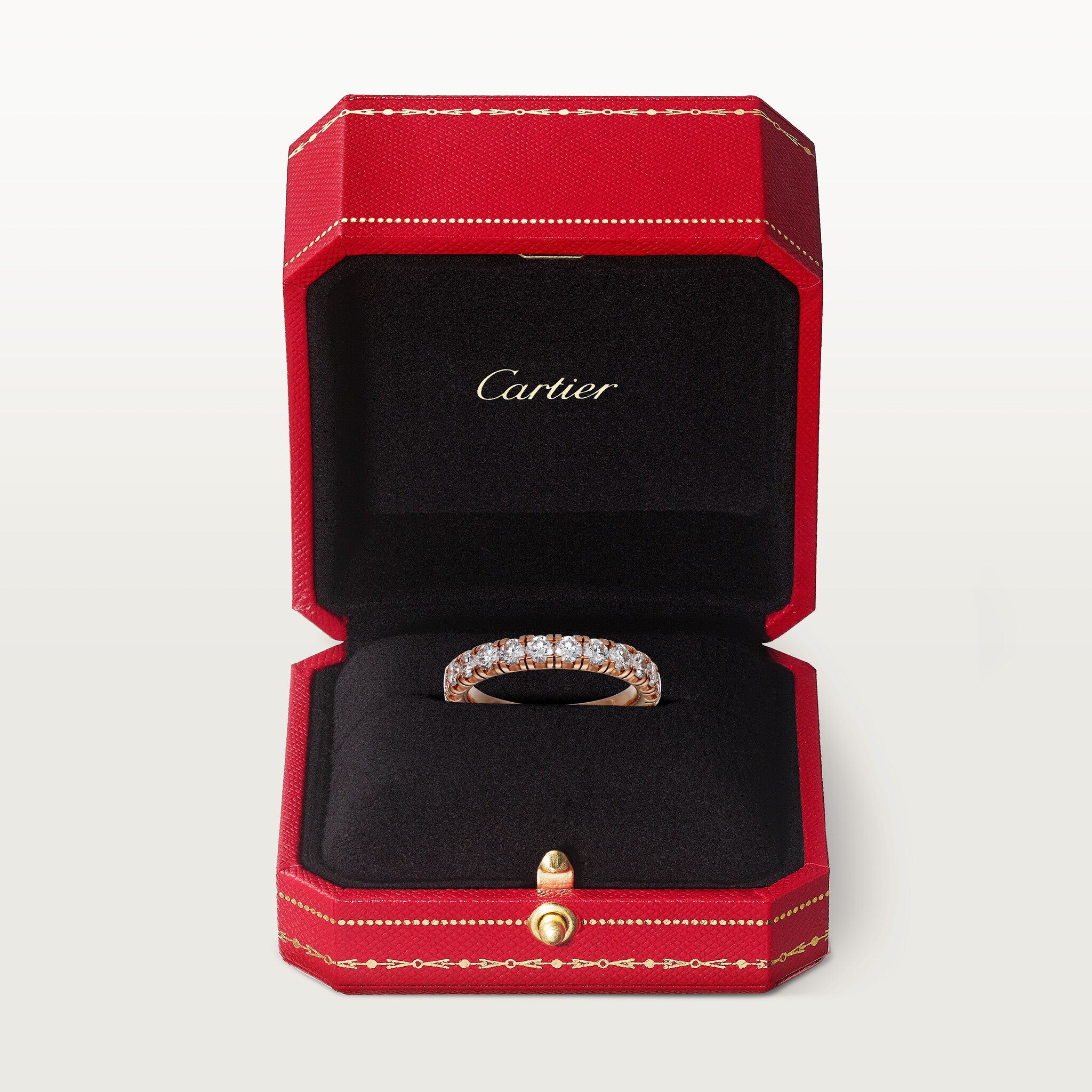 Etincelle de Cartier wedding band, 3.5 mm width, semi-paved, image 6