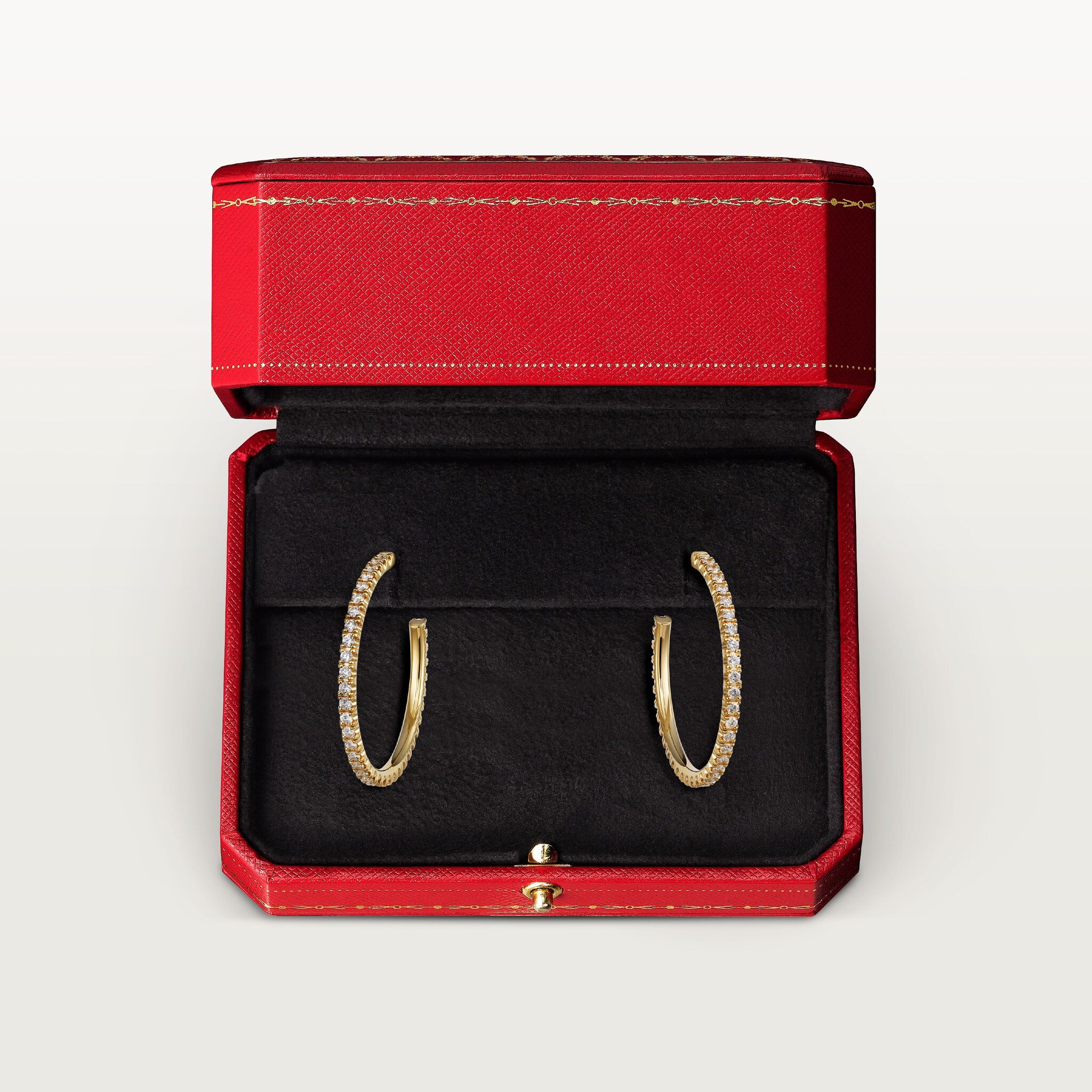 Etincelle de Cartier hoop earrings, medium model, paved